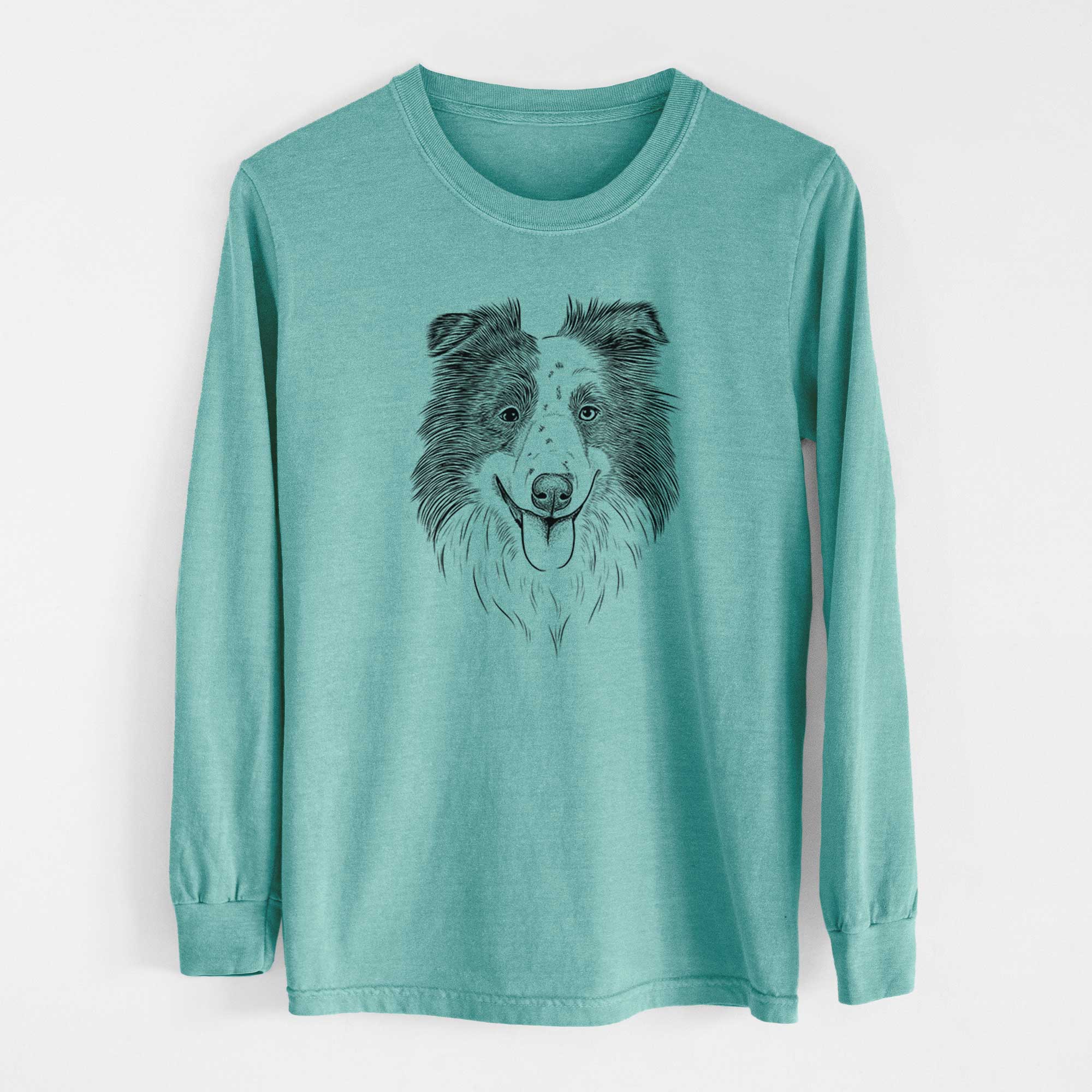 Bare Lady Bug the Border Collie - Heavyweight 100% Cotton Long Sleeve