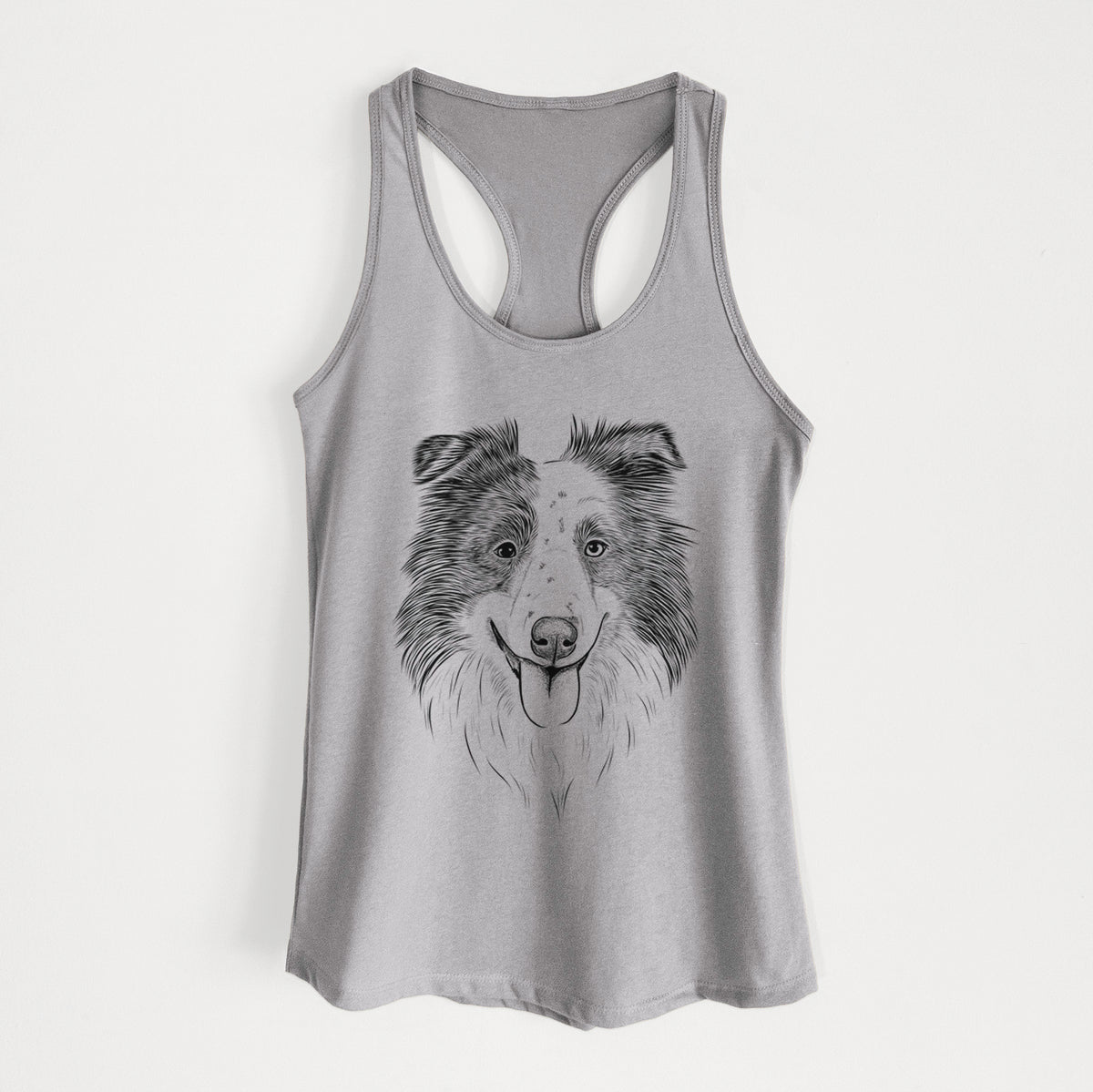 Lady Bug the Border Collie - Women&#39;s Racerback Tanktop