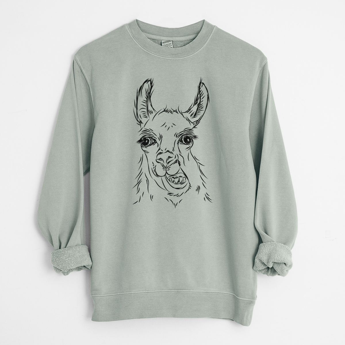 Bare Larry the Llama - Unisex Pigment Dyed Crew Sweatshirt
