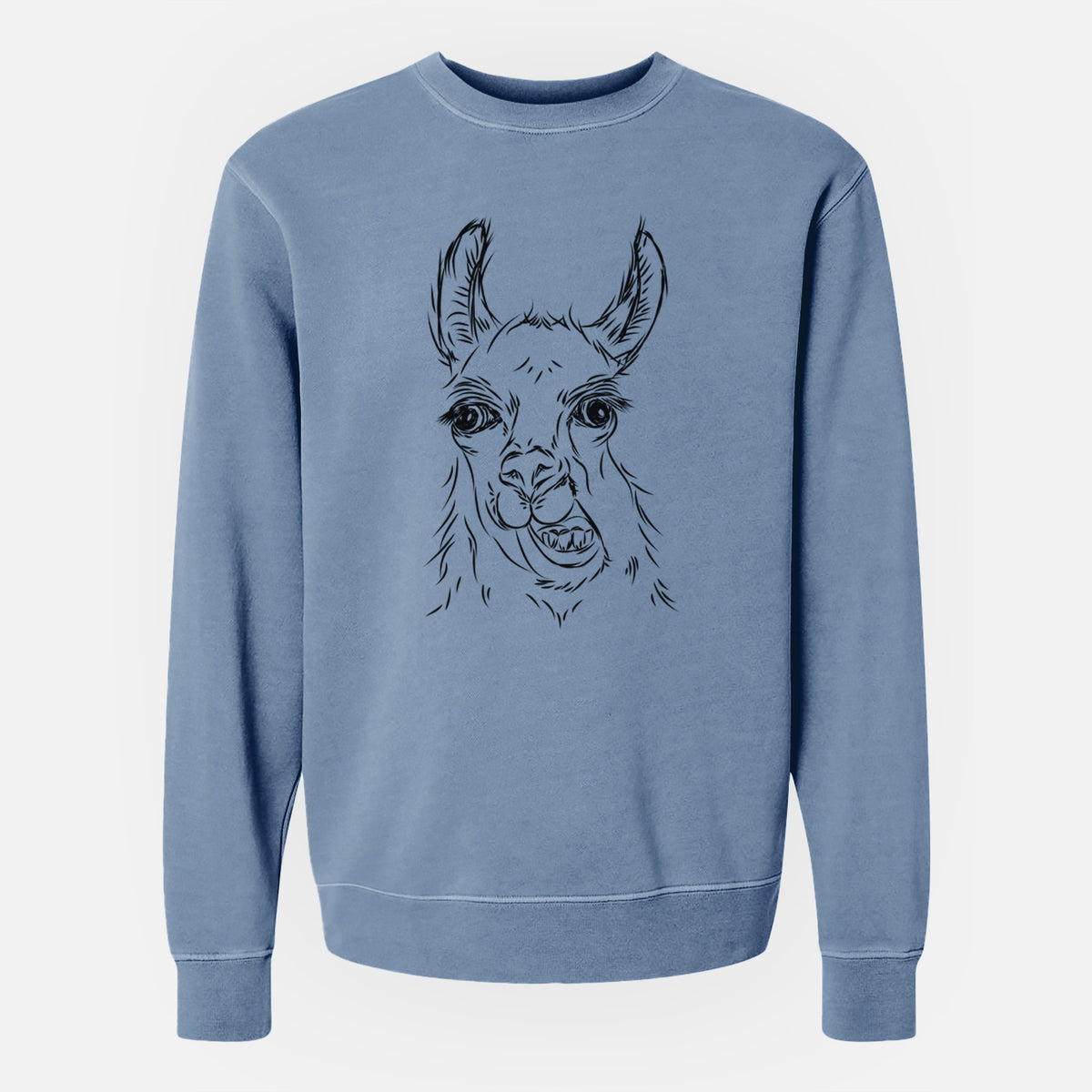 Bare Larry the Llama - Unisex Pigment Dyed Crew Sweatshirt