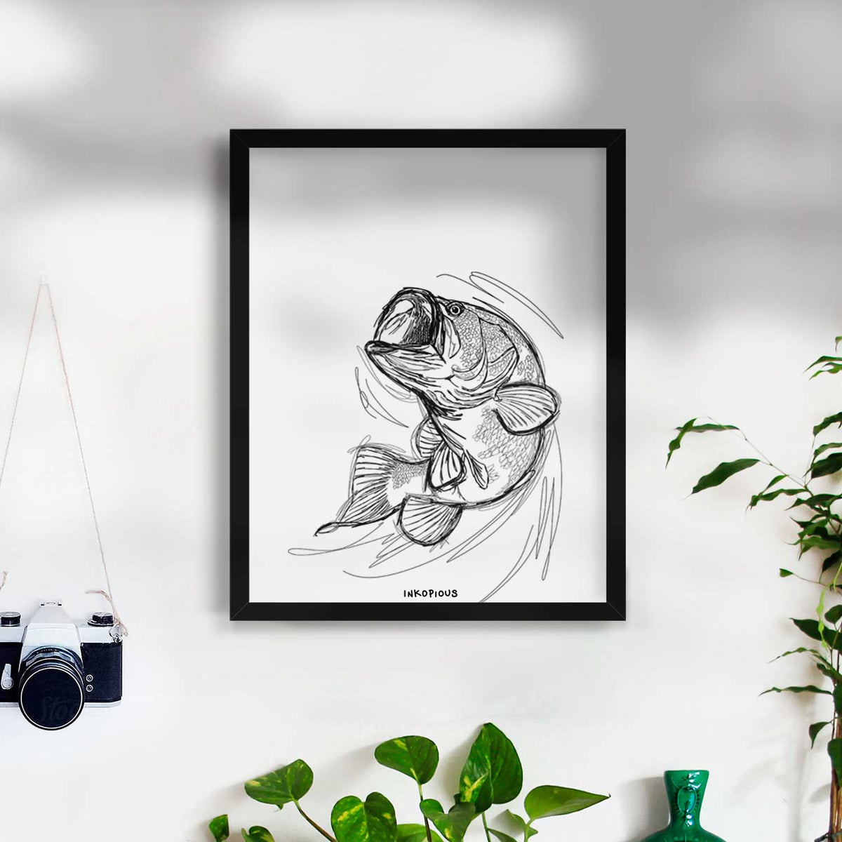 Larry the Largemouth Bass Art Print