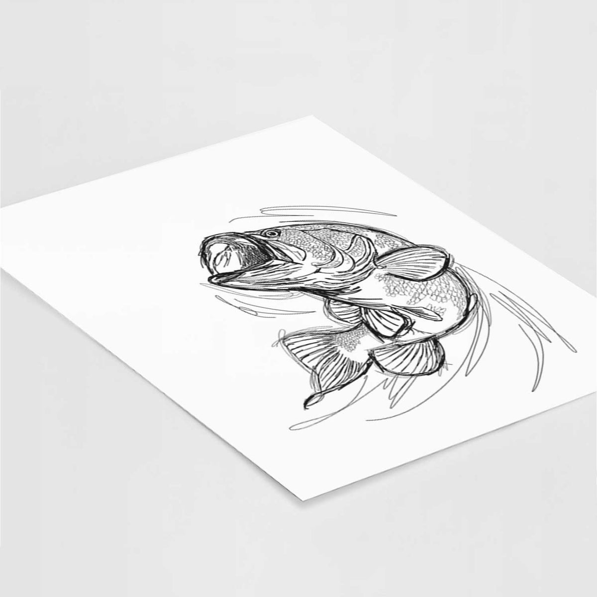 Larry the Largemouth Bass Art Print