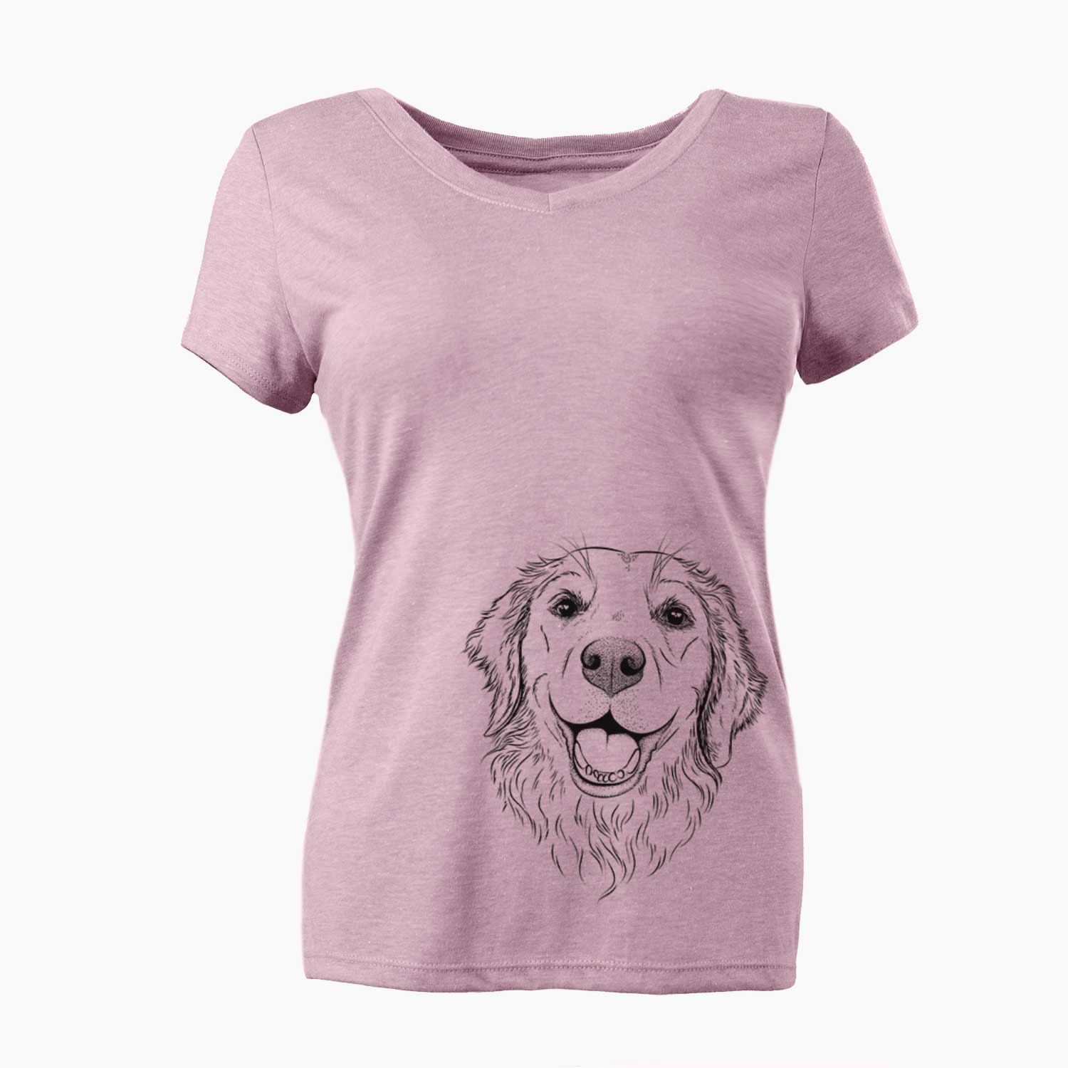Bare Legend the Golden Retriever - Women's V-neck Shirt