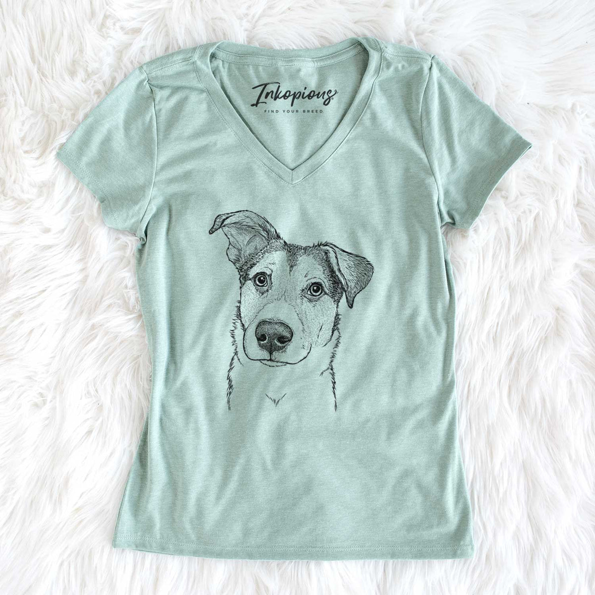 Bare Leia the Mixed Breed - Women&#39;s V-neck Shirt