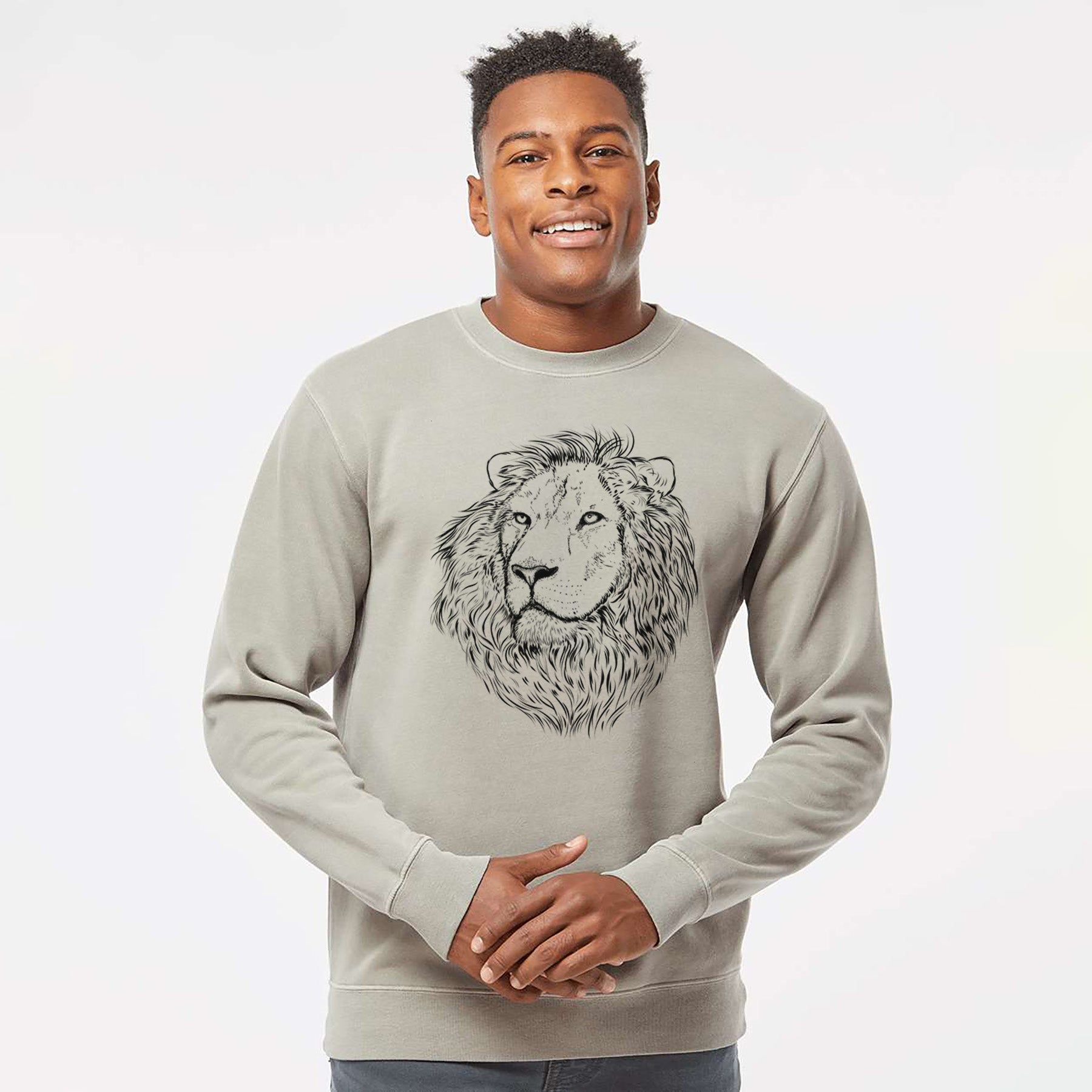 Bare Lenny the Lion - Unisex Pigment Dyed Crew Sweatshirt