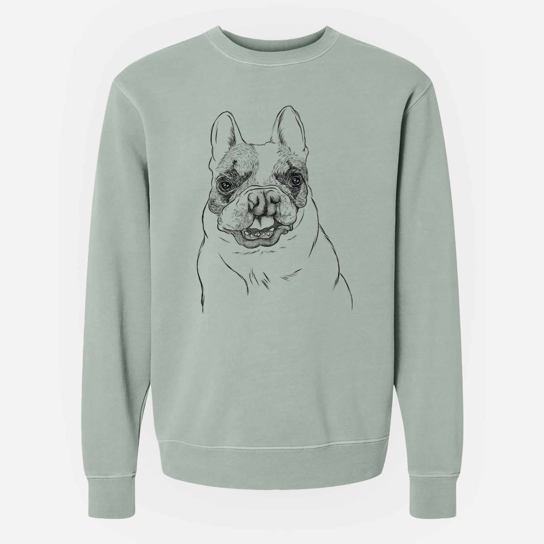 Bare Lentil the French Bulldog - Unisex Pigment Dyed Crew Sweatshirt