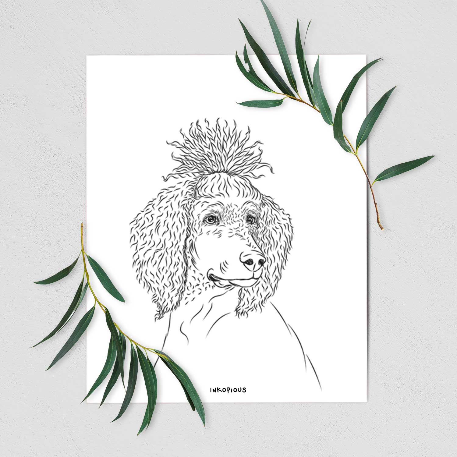 Leo the Poodle Art Print