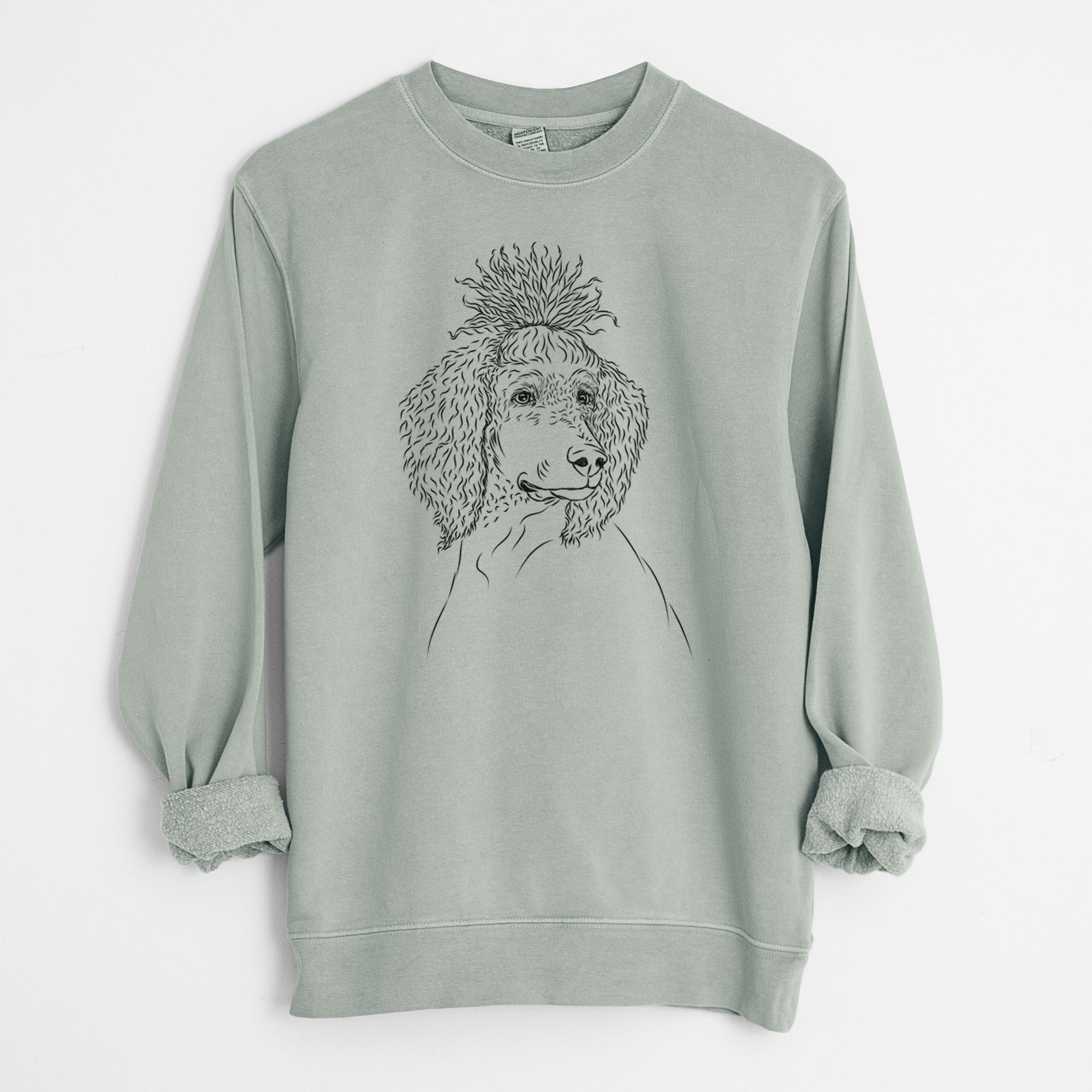 Bare Leo the Poodle - Unisex Pigment Dyed Crew Sweatshirt