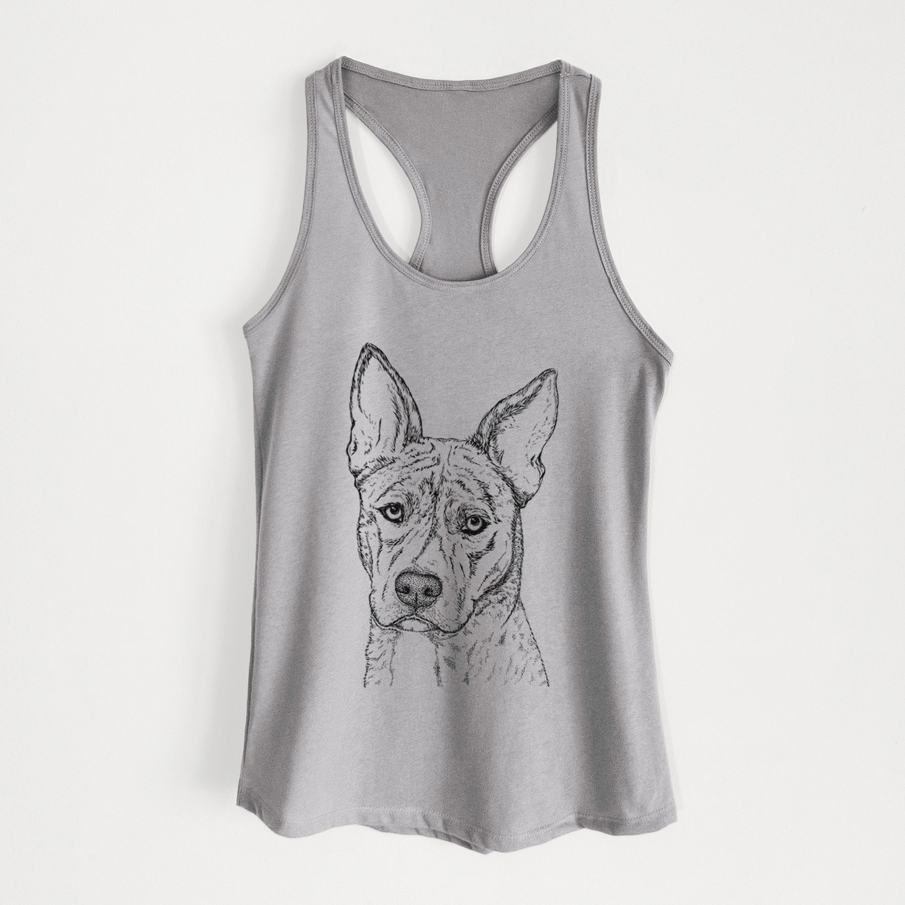 Leo the Ibizan Hound Bull Mastiff Mix - Women's Racerback Tanktop