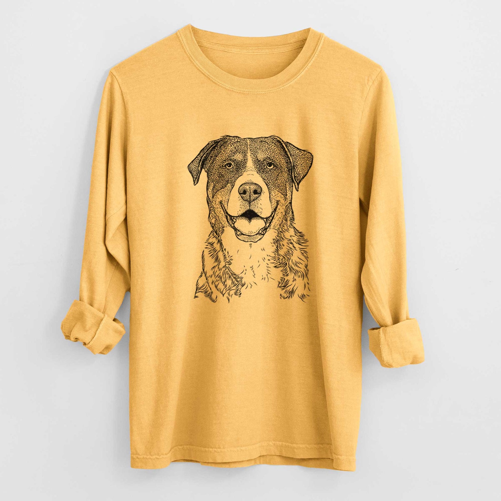 Bare Leon the Greater Swiss Mountain Dog - Heavyweight 100% Cotton Long Sleeve