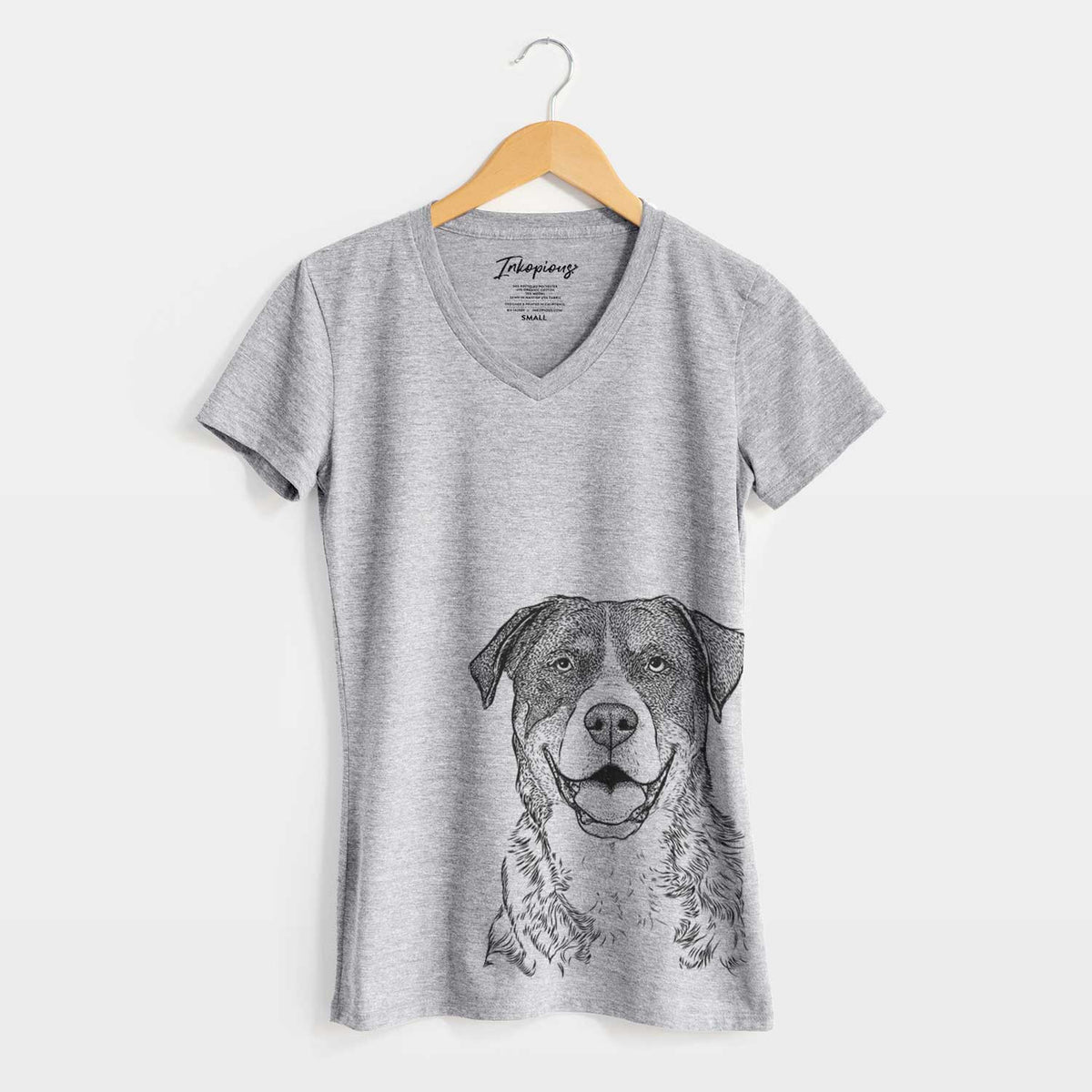 Bare Leon the Greater Swiss Mountain Dog - Women's V-neck Shirt
