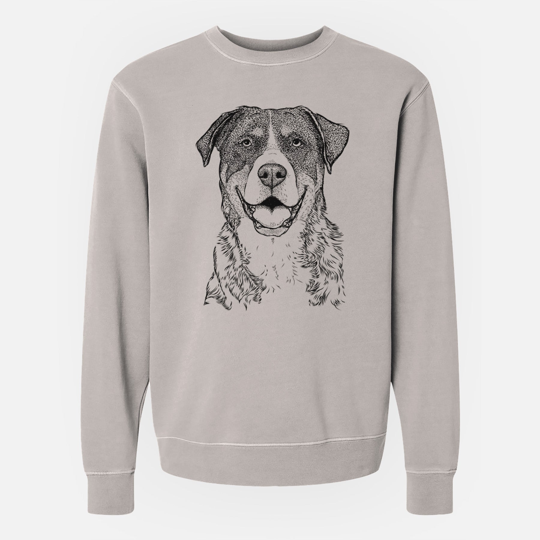 Bare Leon the Greater Swiss Mountain Dog - Unisex Pigment Dyed Crew Sweatshirt