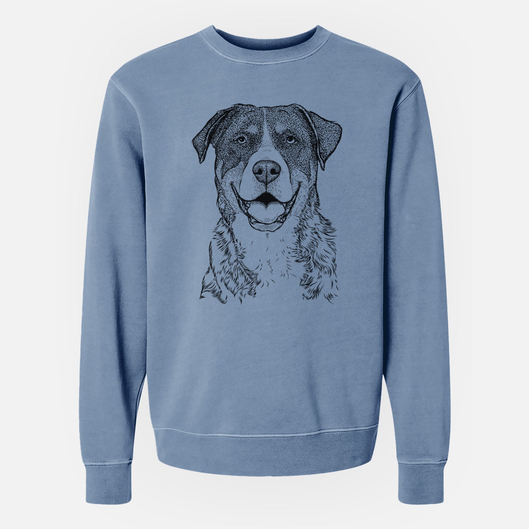 Bare Leon the Greater Swiss Mountain Dog - Unisex Pigment Dyed Crew Sweatshirt