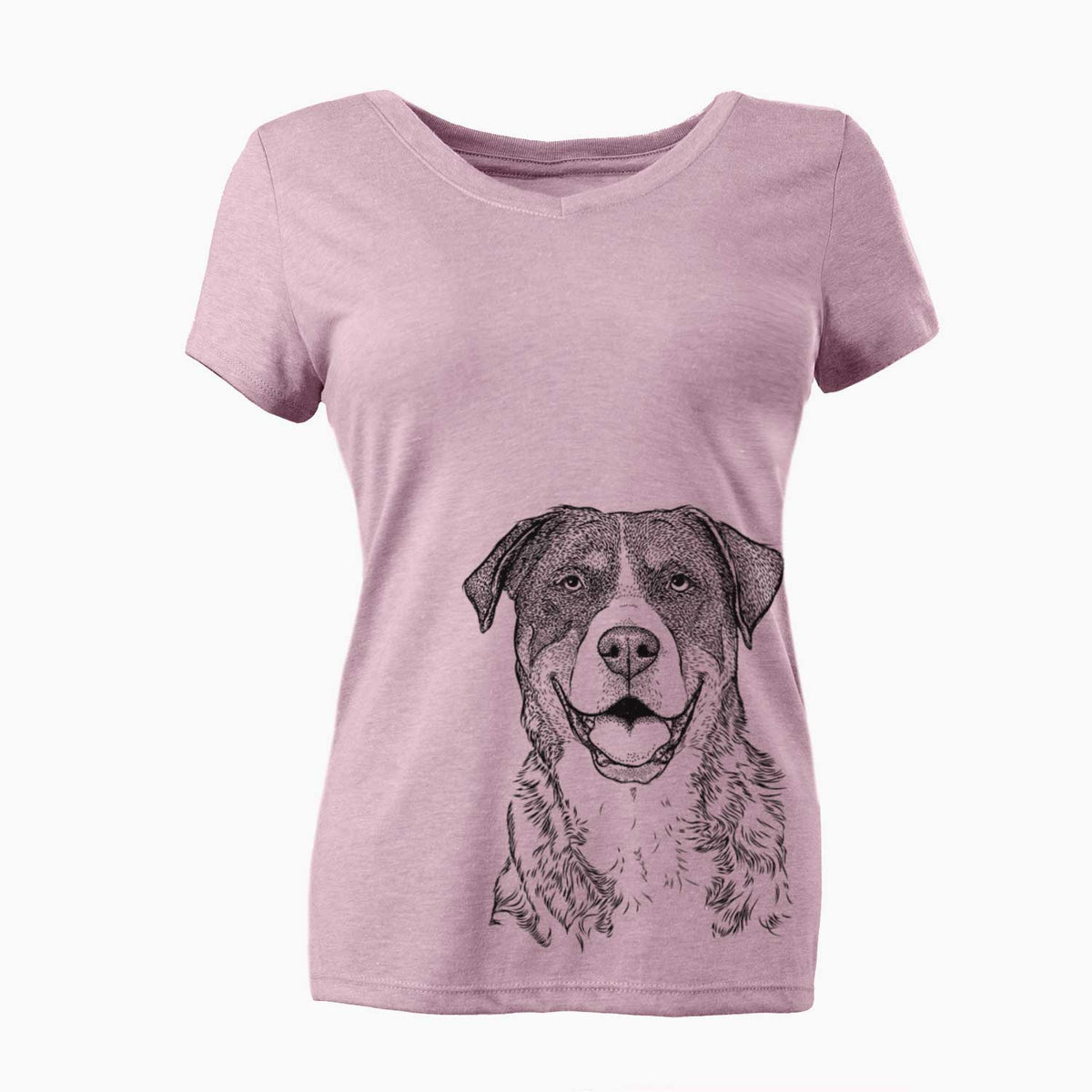 Bare Leon the Greater Swiss Mountain Dog - Women's V-neck Shirt