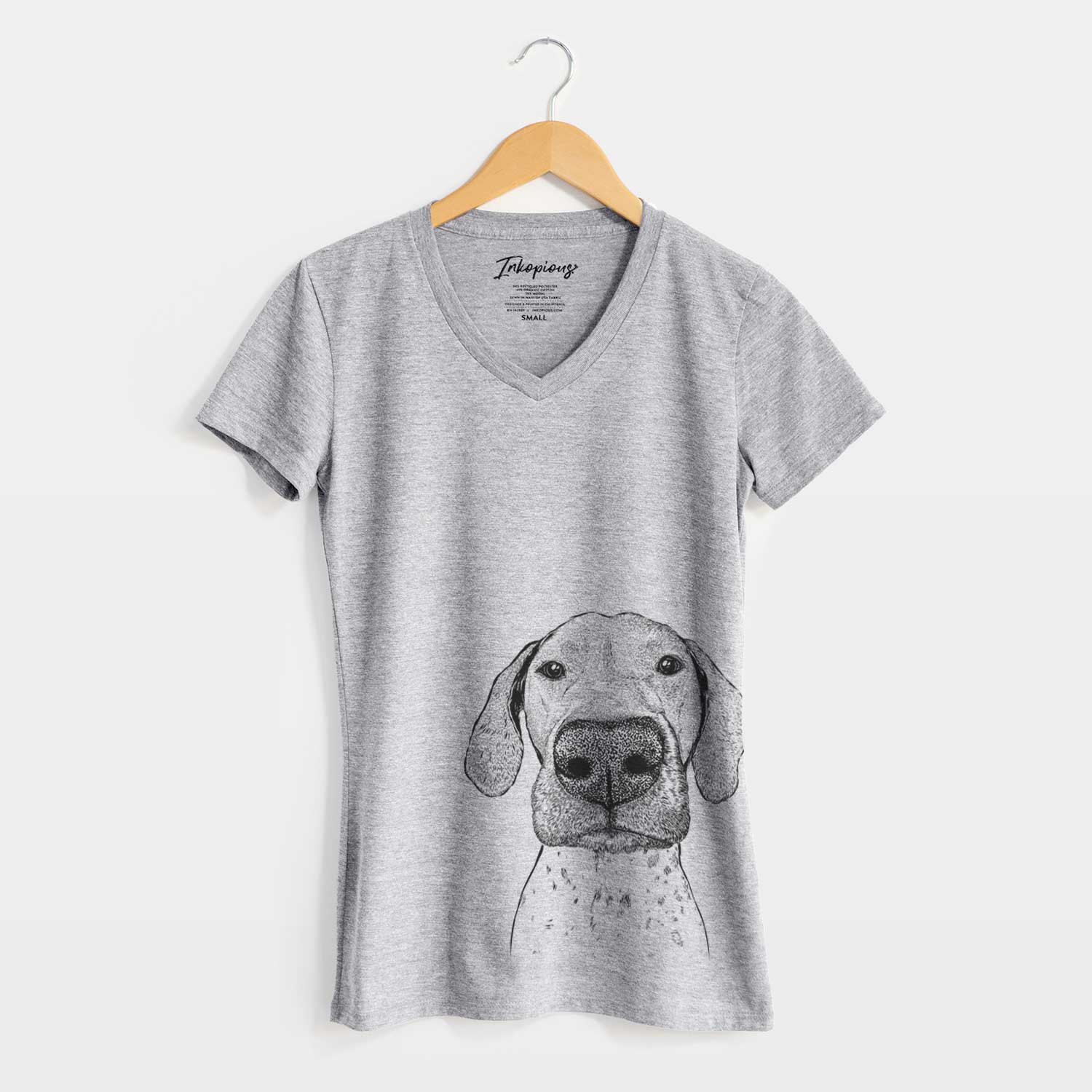 Bare Leroy the German Shorthaired Pointer - Women's V-neck Shirt