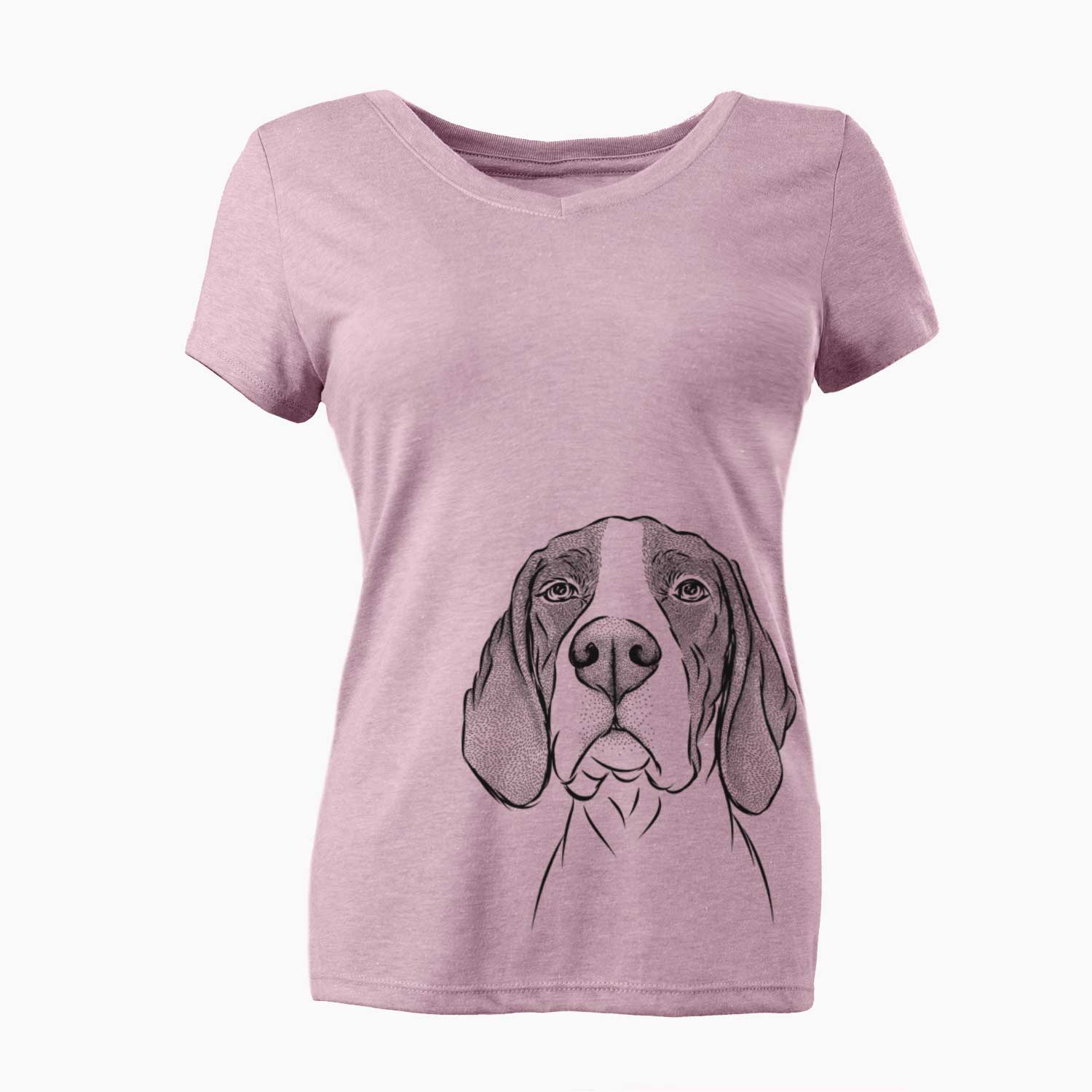 Bare Liam the English Pointer - Women's V-neck Shirt