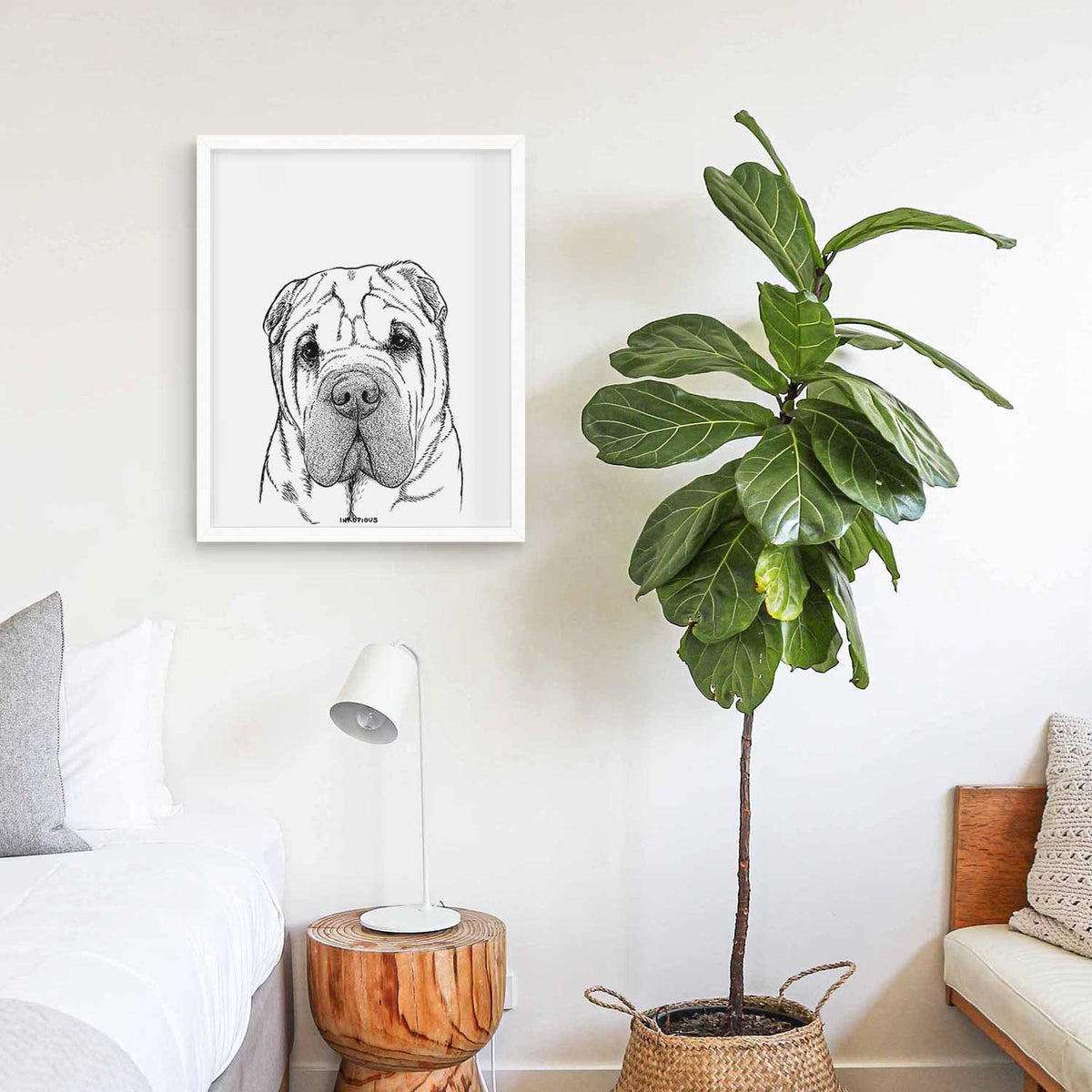 Lilly the Shar Pei Art Print
