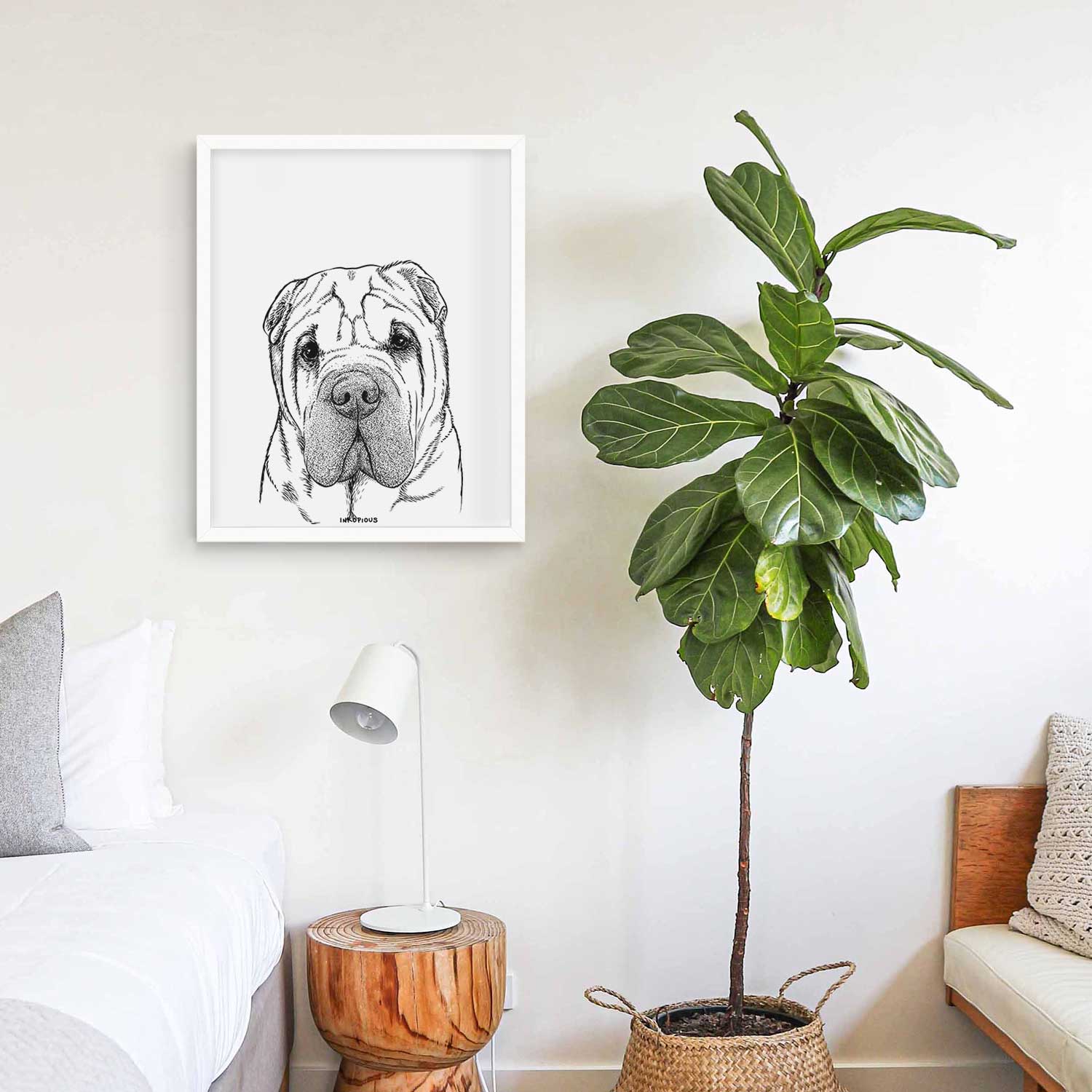 Lilly the Shar Pei Art Print