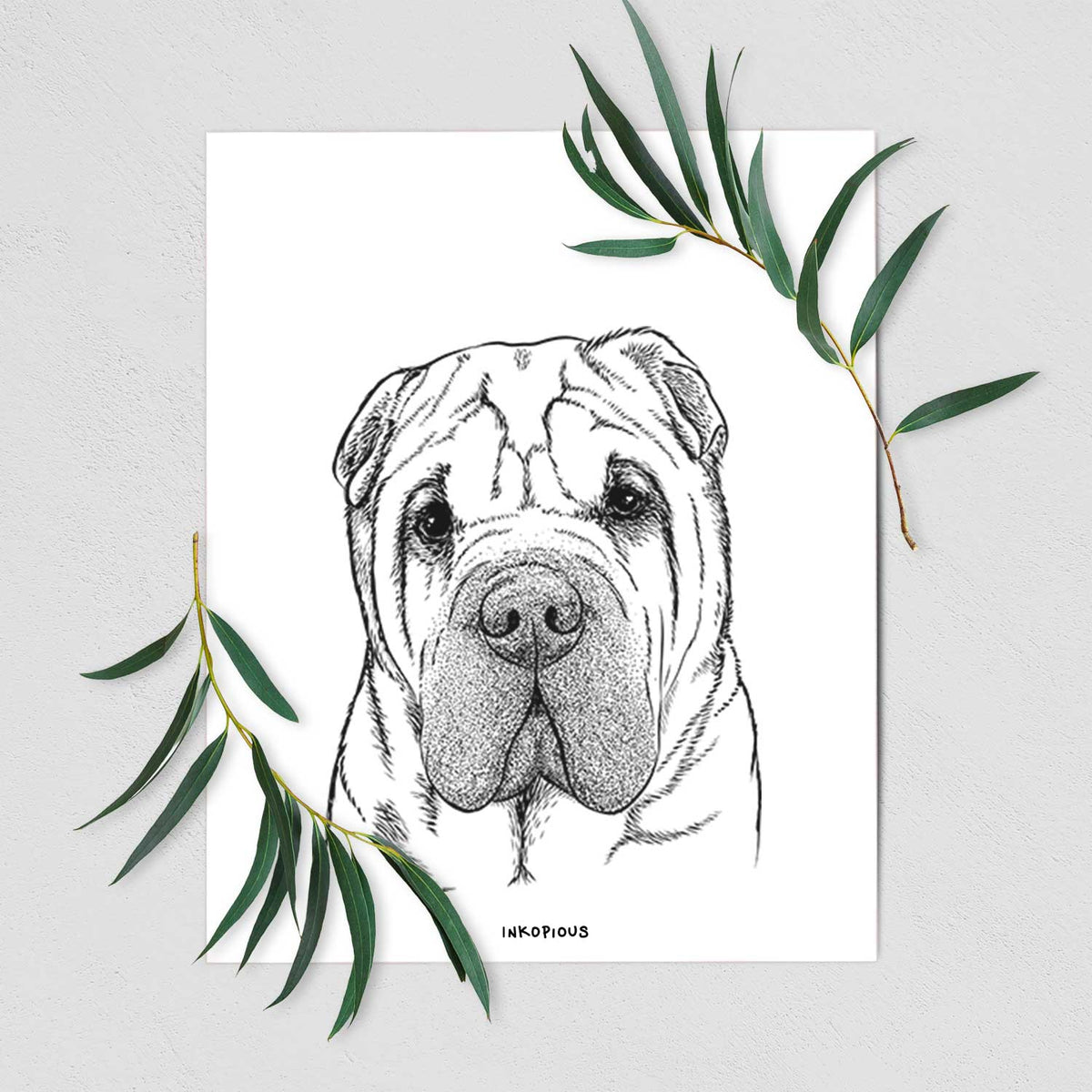 Lilly the Shar Pei Art Print
