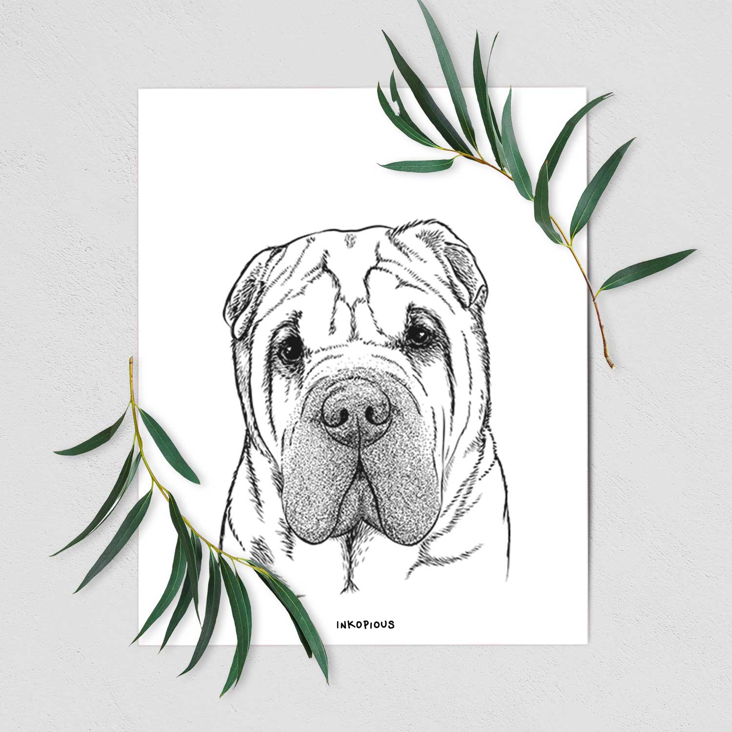 Lilly the Shar Pei Art Print