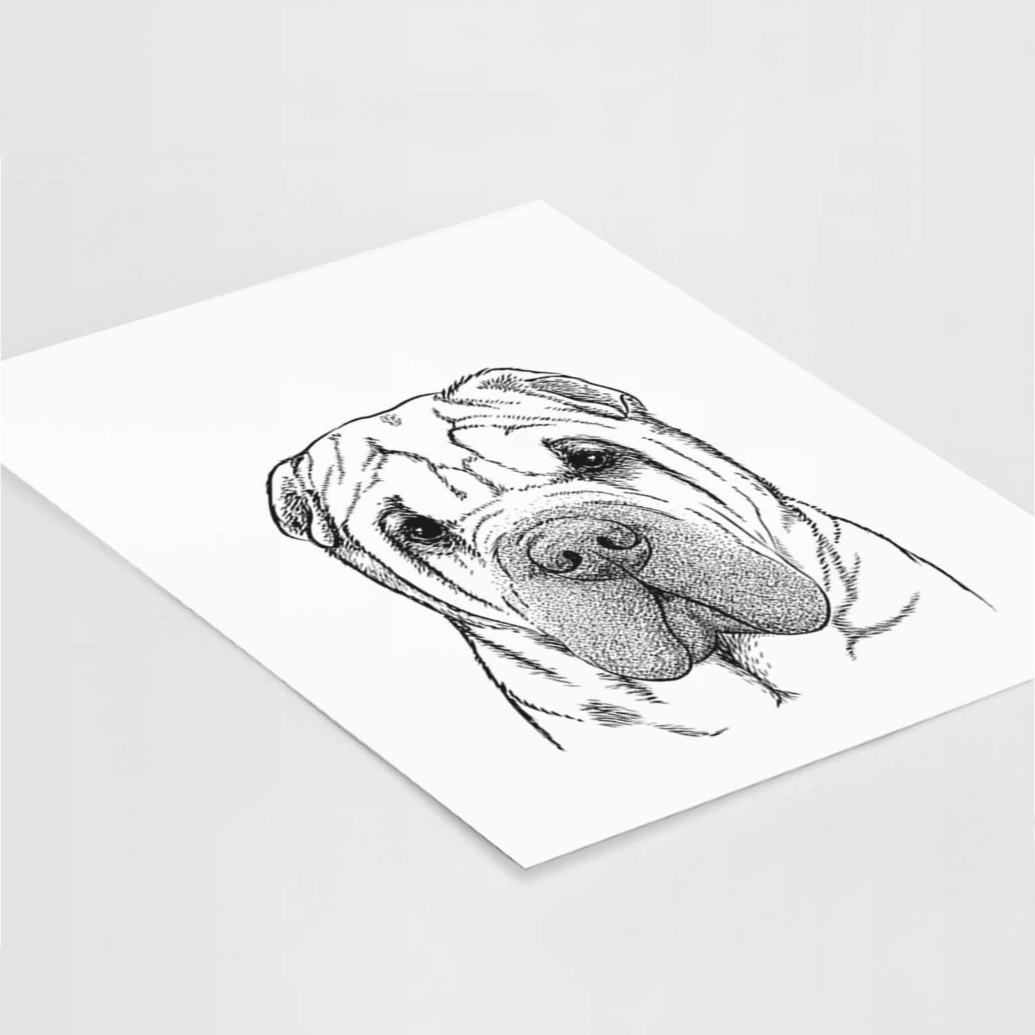 Lilly the Shar Pei Art Print