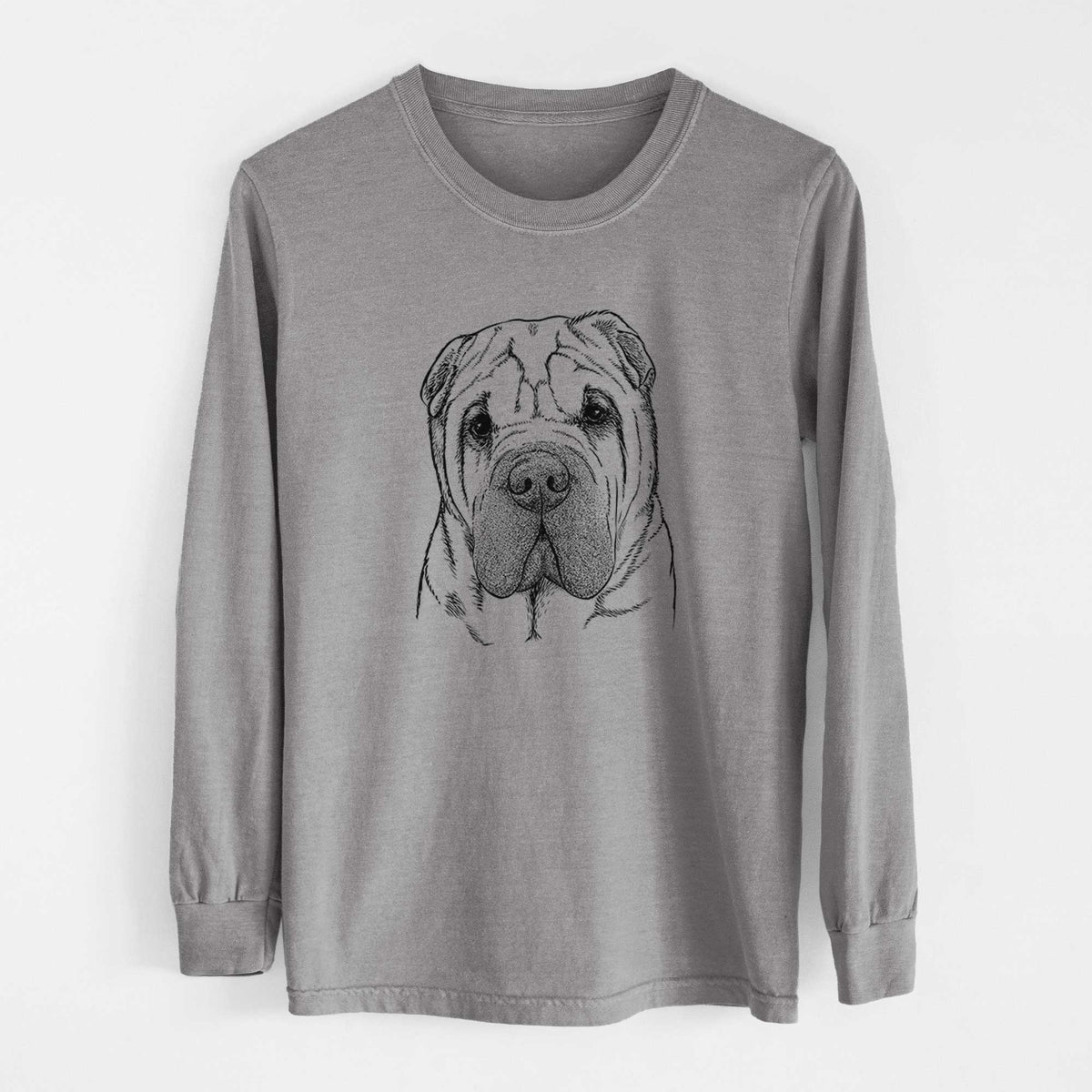Bare Lilly the Shar Pei - Heavyweight 100% Cotton Long Sleeve