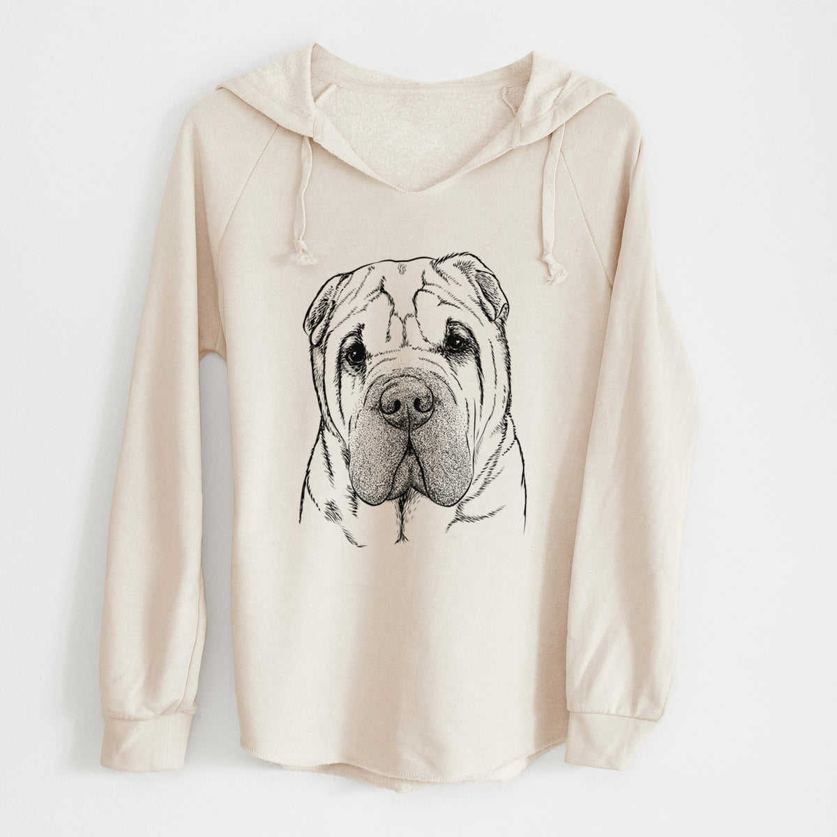Bare Lilly the Shar Pei - Cali Wave Hooded Sweatshirt