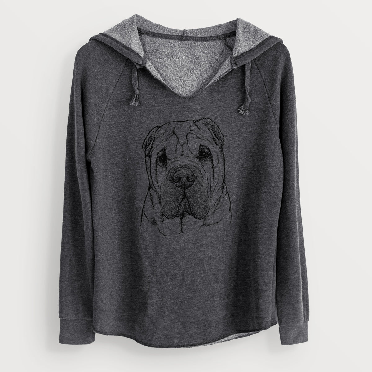 Bare Lilly the Shar Pei - Cali Wave Hooded Sweatshirt