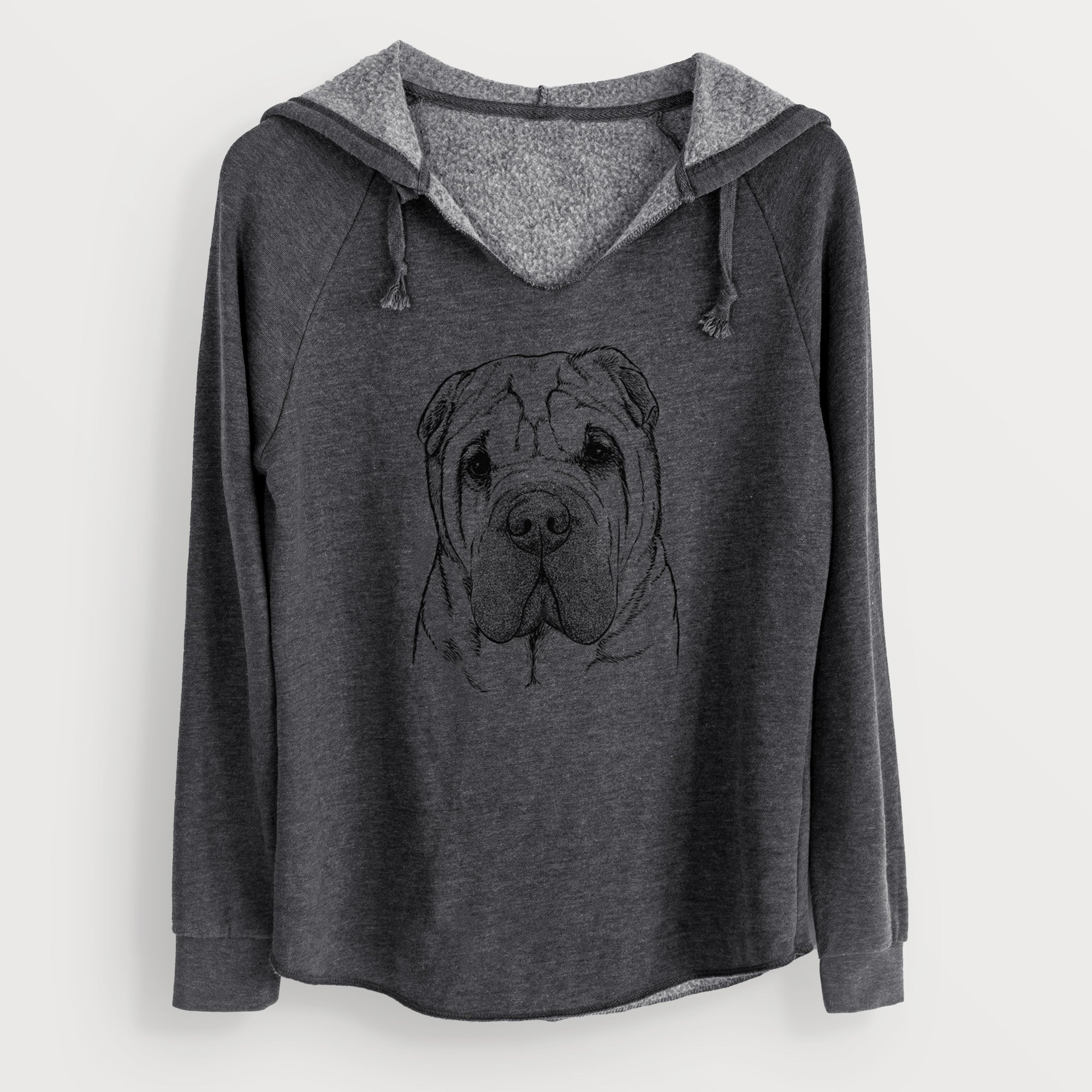 Bare Lilly the Shar Pei - Cali Wave Hooded Sweatshirt