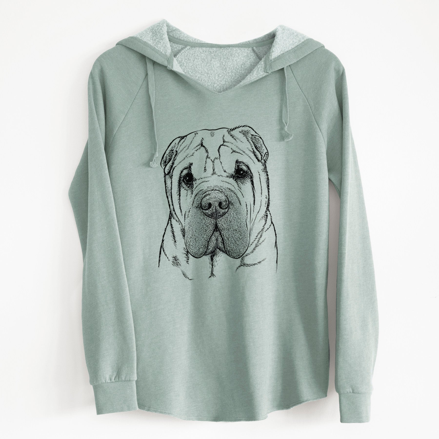 Bare Lilly the Shar Pei - Cali Wave Hooded Sweatshirt