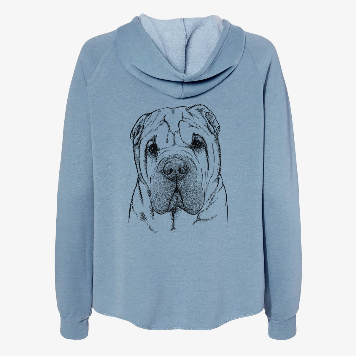 Lilly the Shar Pei - Women's Cali Wave Zip-Up Sweatshirt