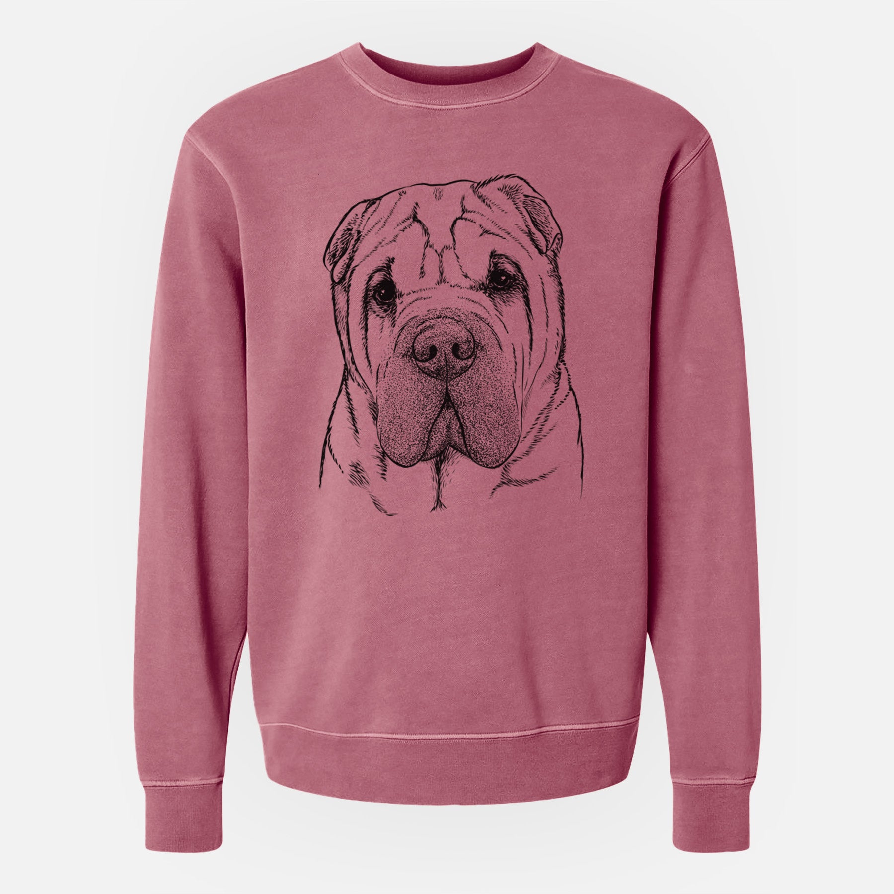 Bare Lilly the Shar Pei - Unisex Pigment Dyed Crew Sweatshirt