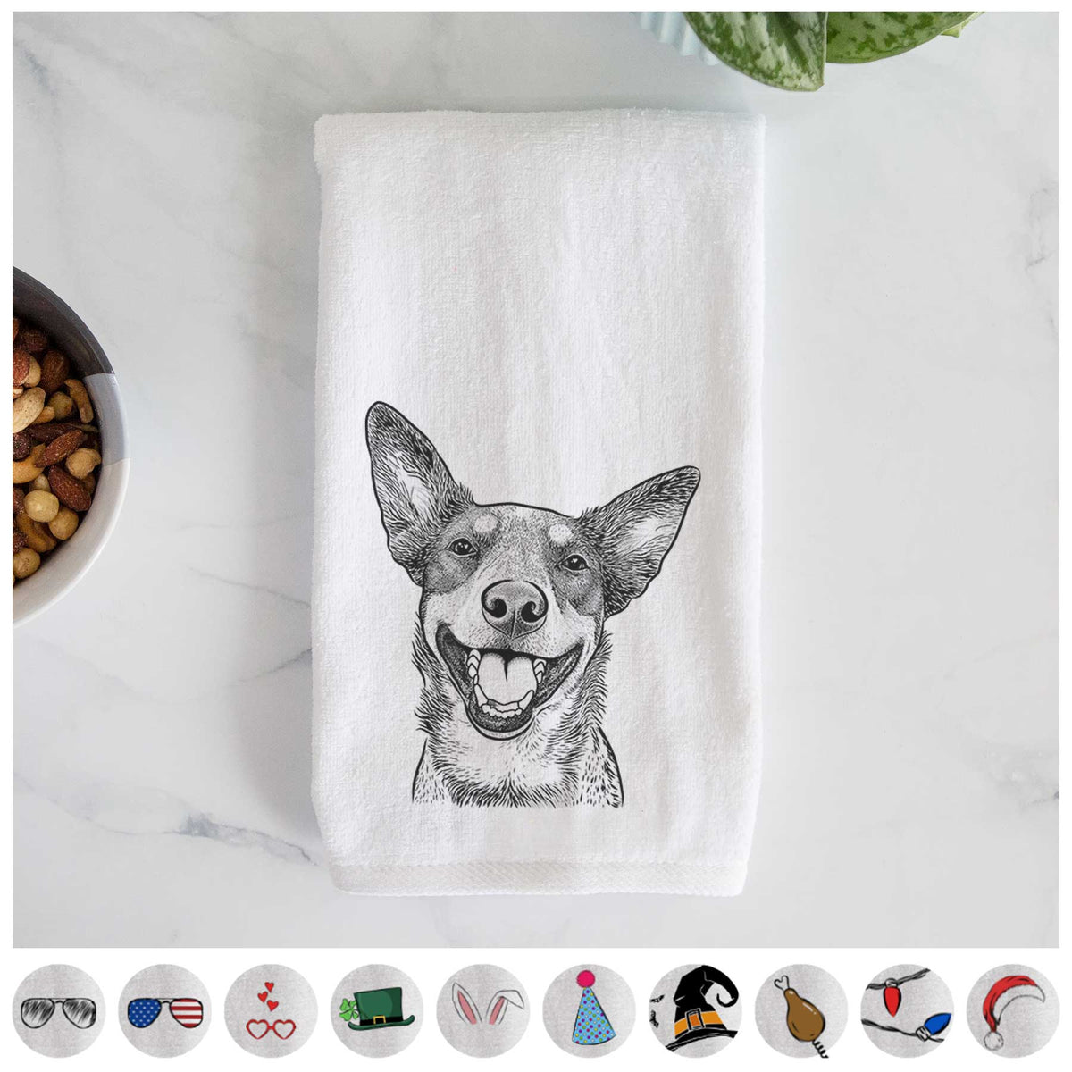 Lily the Australian Cattle Dog Decorative Hand Towel