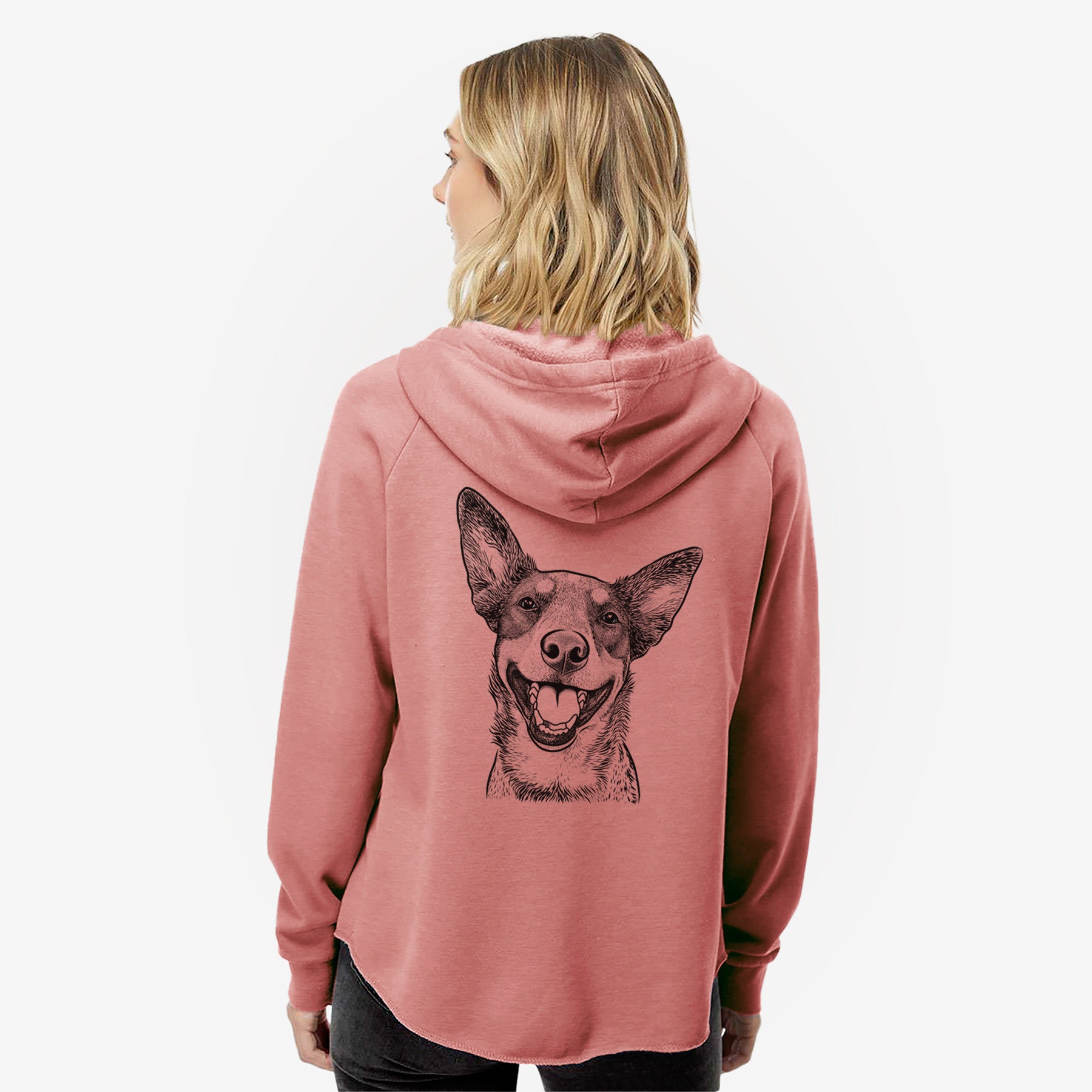 Lily the Australian Cattle Dog - Women's Cali Wave Zip-Up Sweatshirt