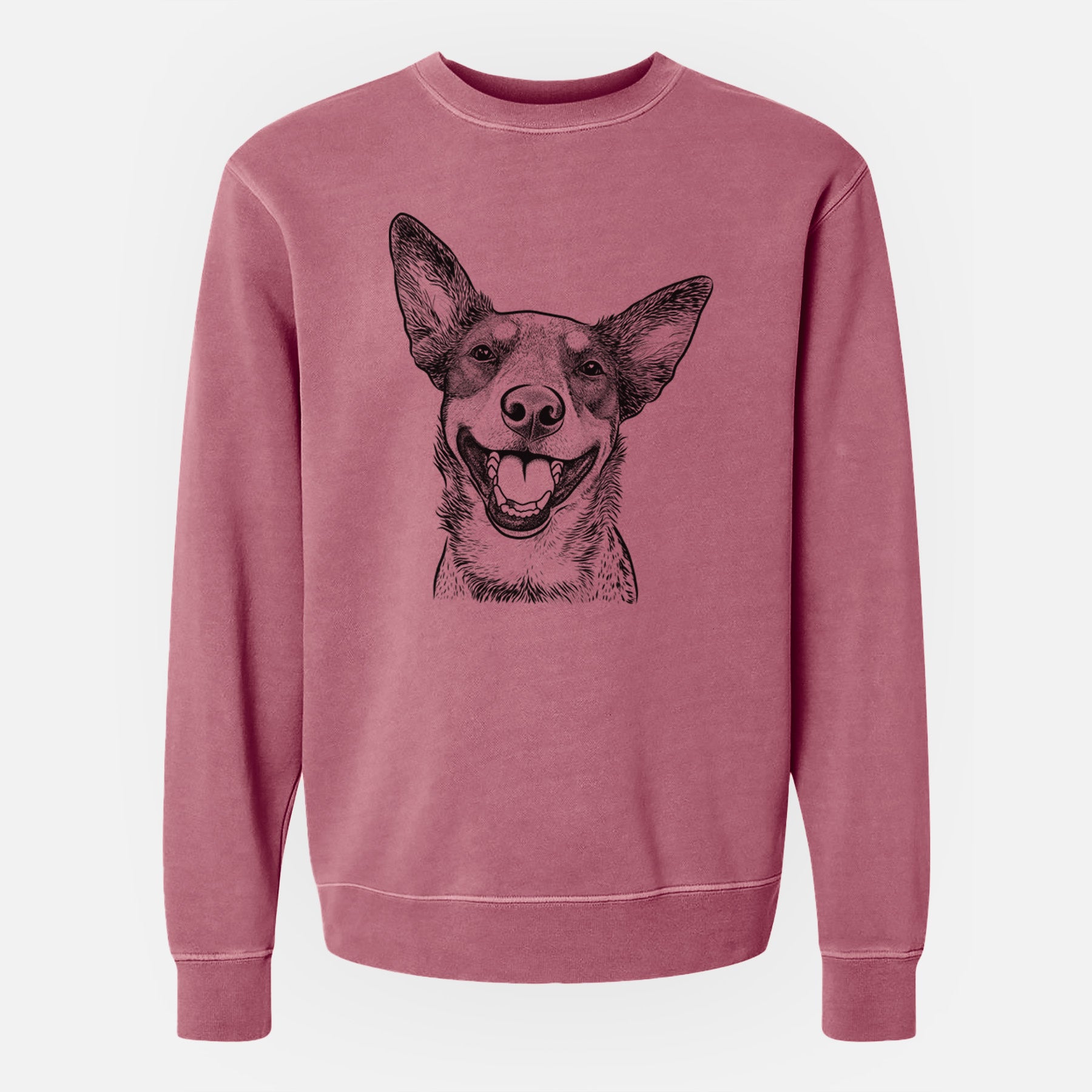 Bare Lily the Australian Cattle Dog - Unisex Pigment Dyed Crew Sweatshirt