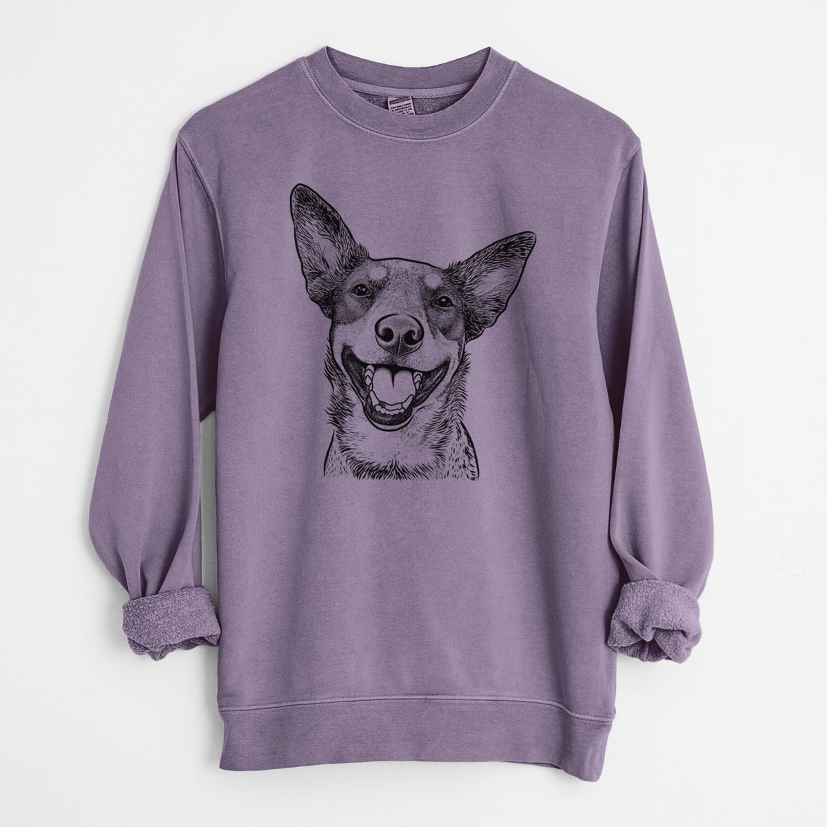 Bare Lily the Australian Cattle Dog - Unisex Pigment Dyed Crew Sweatshirt