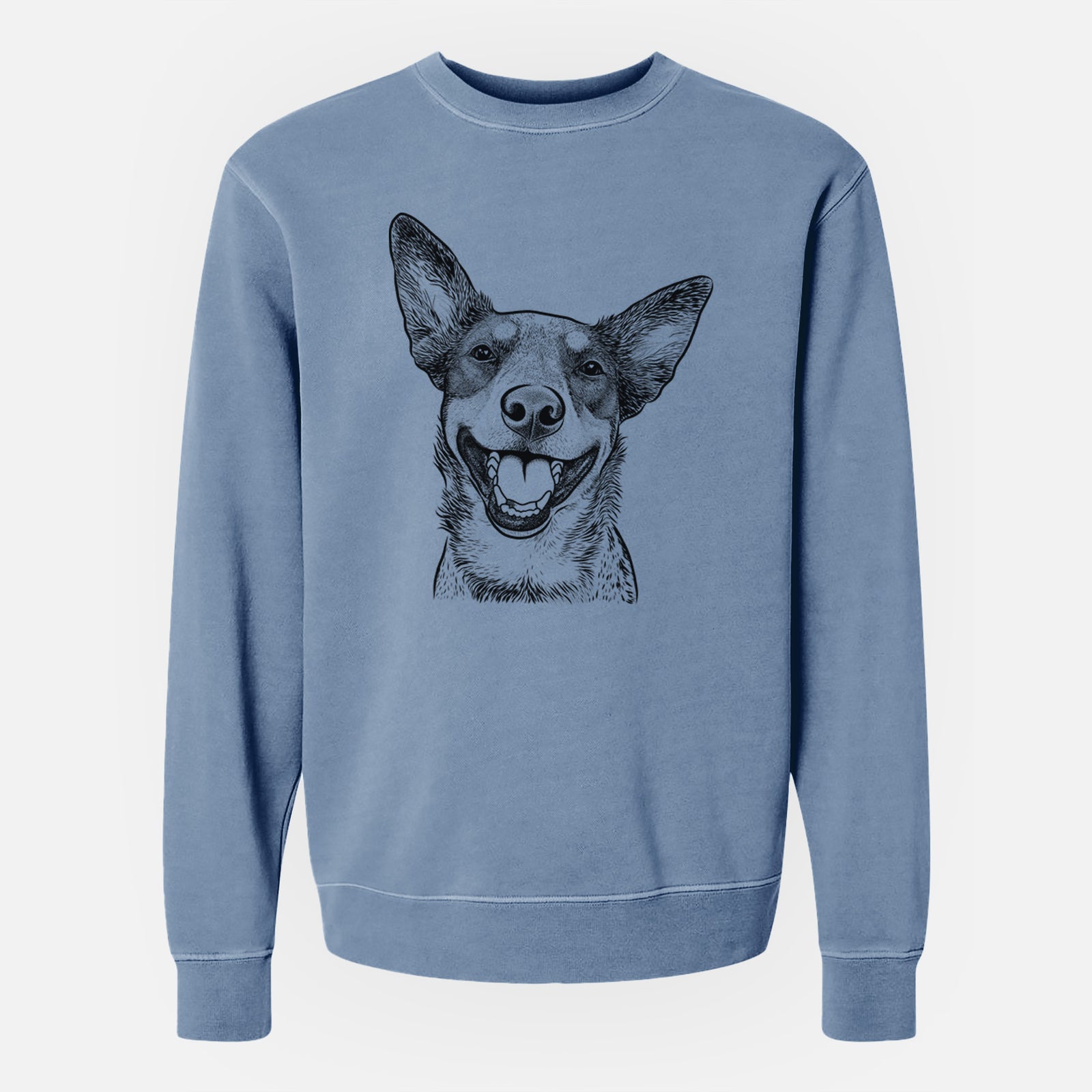 Bare Lily the Australian Cattle Dog - Unisex Pigment Dyed Crew Sweatshirt