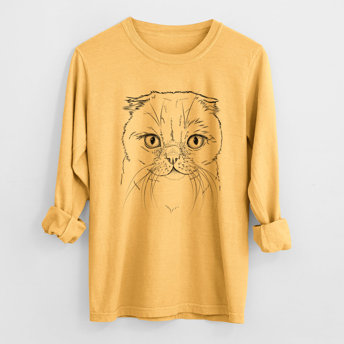 Bare Lina the Exotic Fold Cat - Heavyweight 100% Cotton Long Sleeve