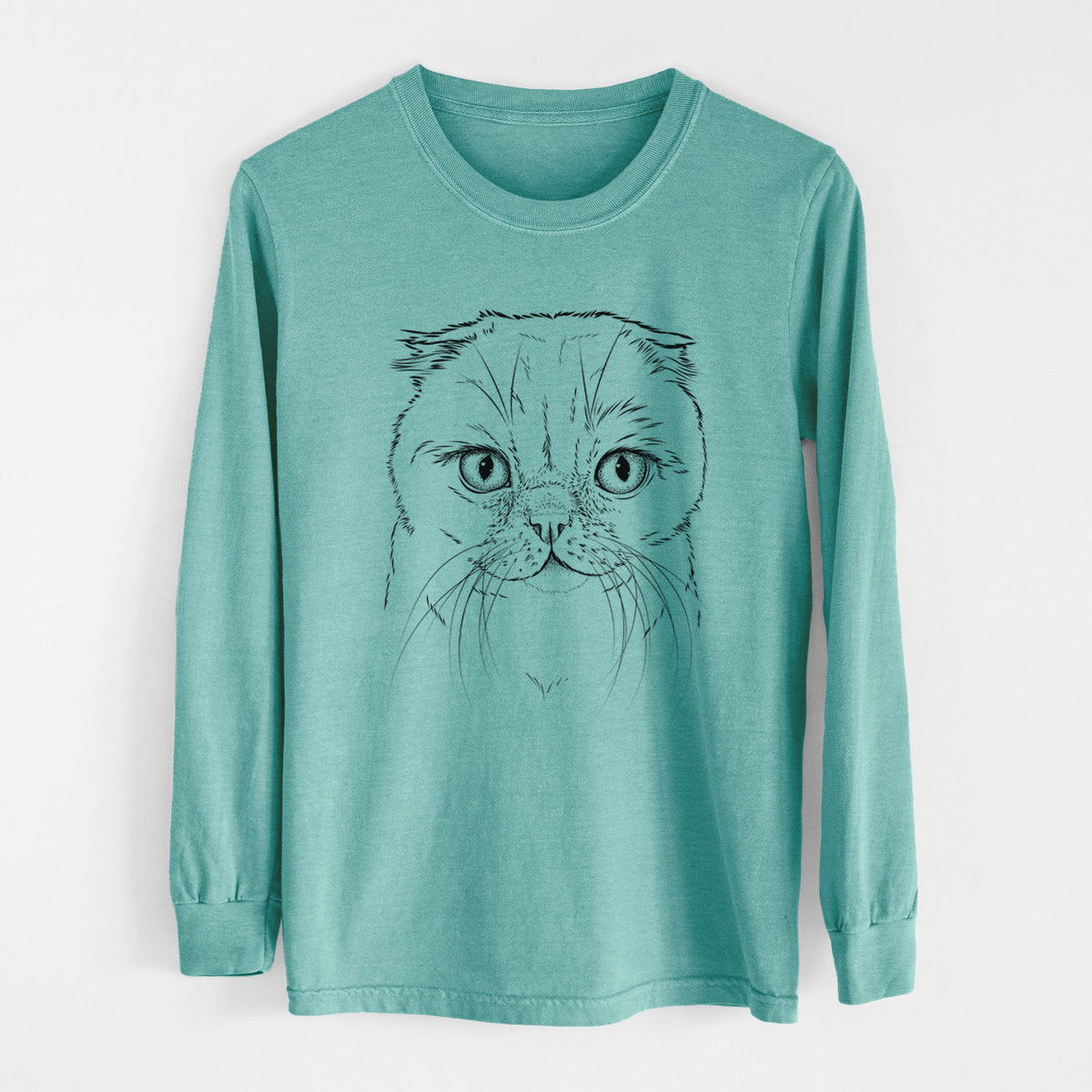 Bare Lina the Exotic Fold Cat - Heavyweight 100% Cotton Long Sleeve