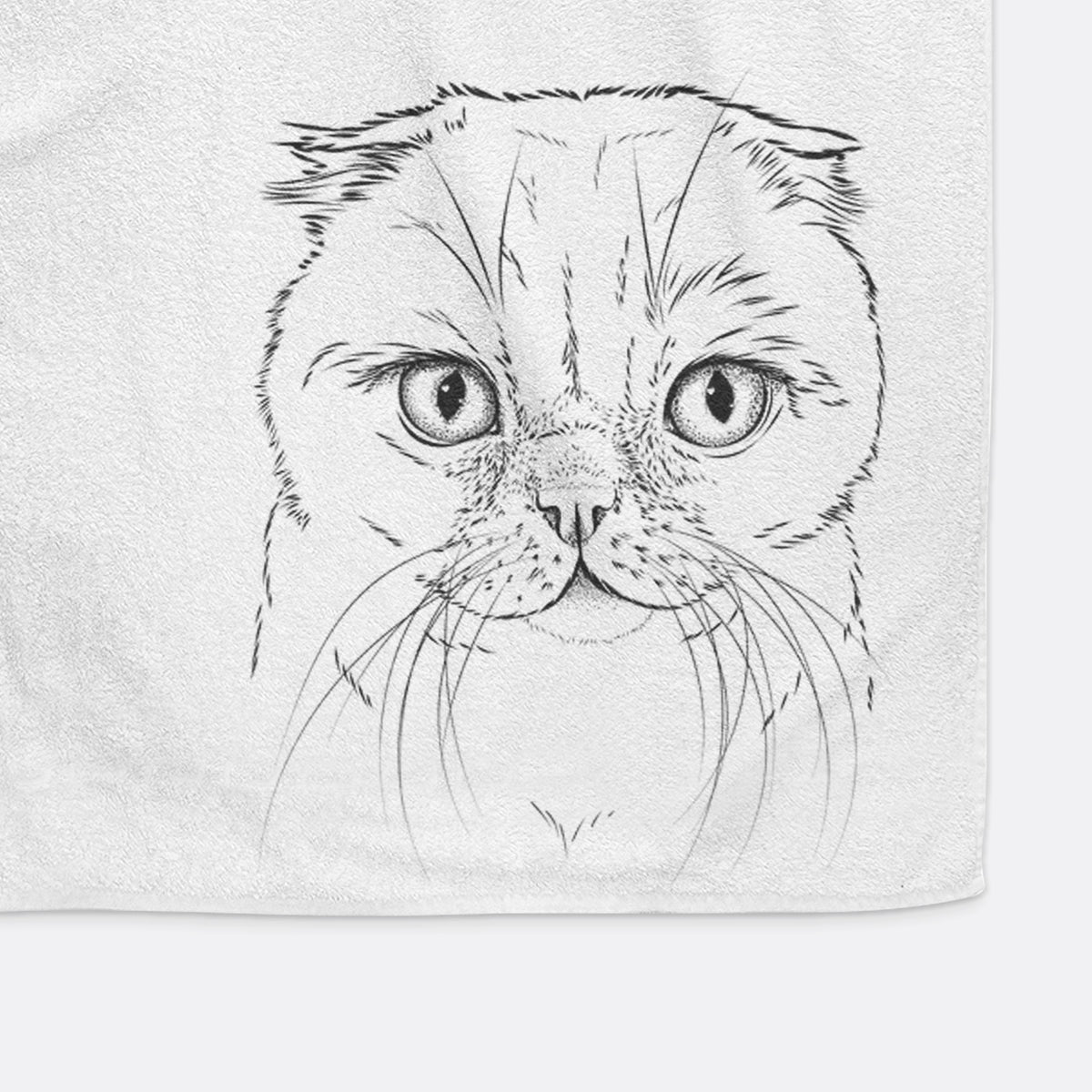 Lina the Exotic Fold Cat Decorative Hand Towel