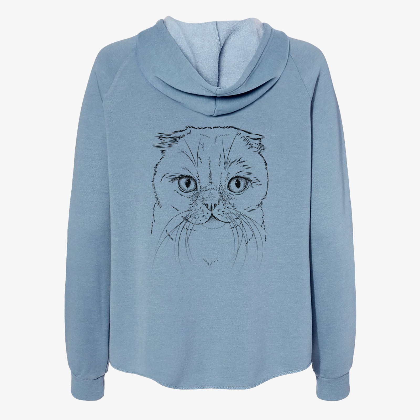 Lina the Exotic Fold Cat - Women's Cali Wave Zip-Up Sweatshirt