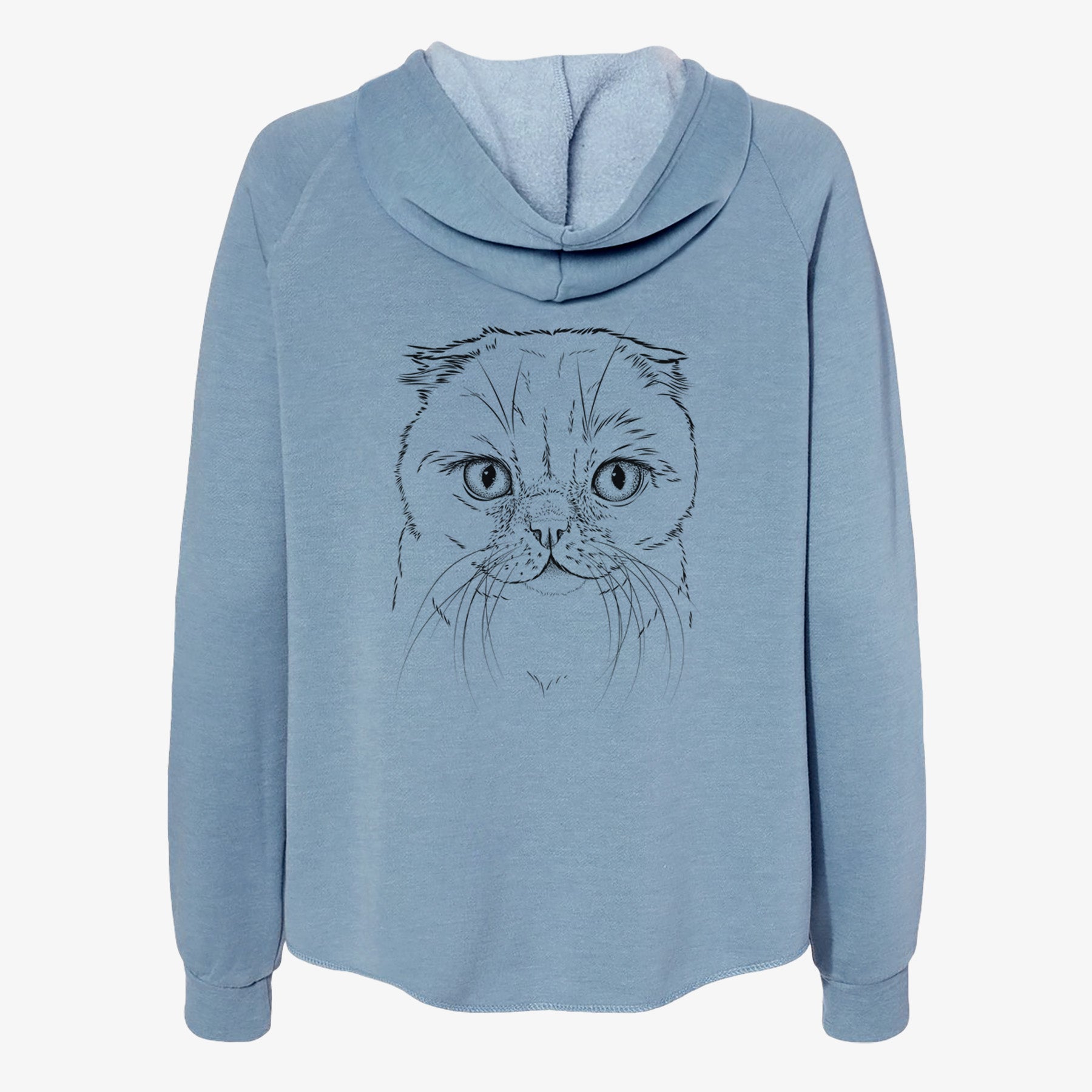 Lina the Exotic Fold Cat - Women's Cali Wave Zip-Up Sweatshirt