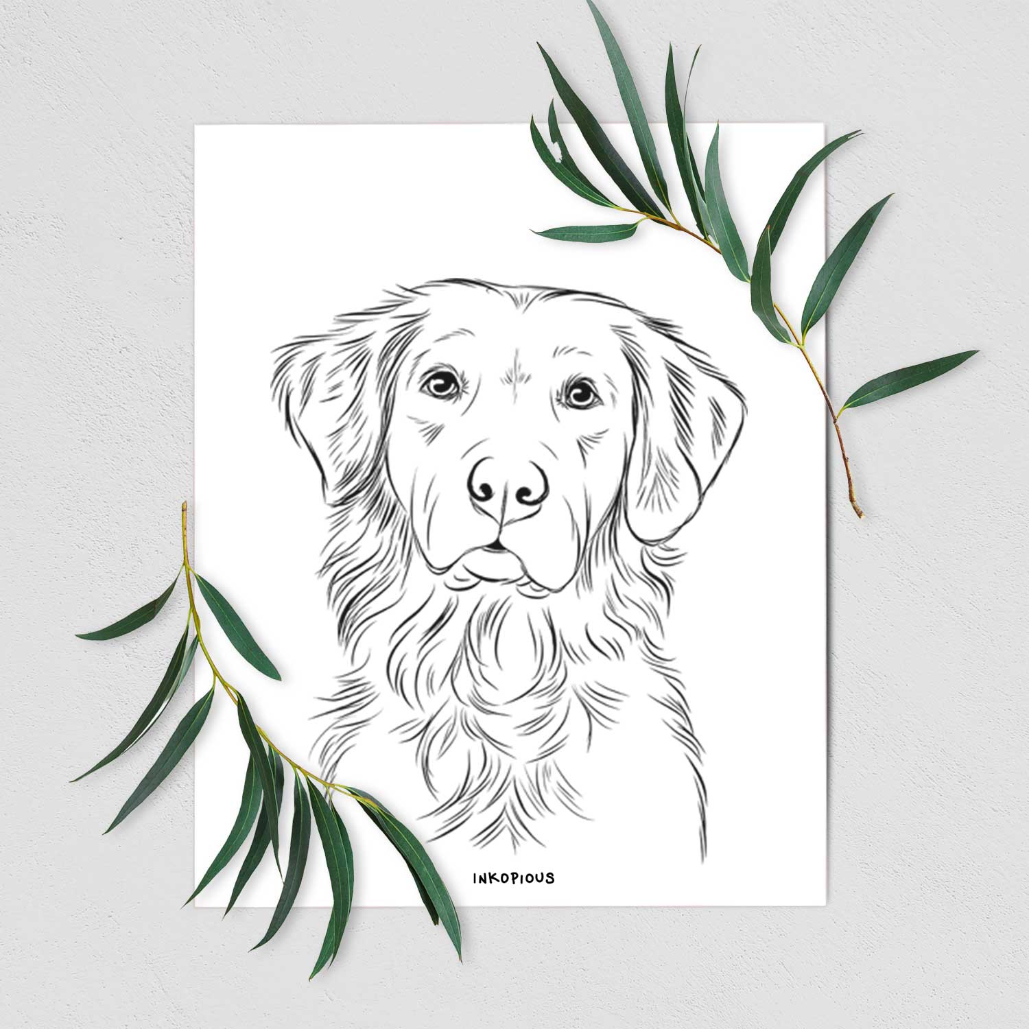 Linden the Golden Retriever Art Print