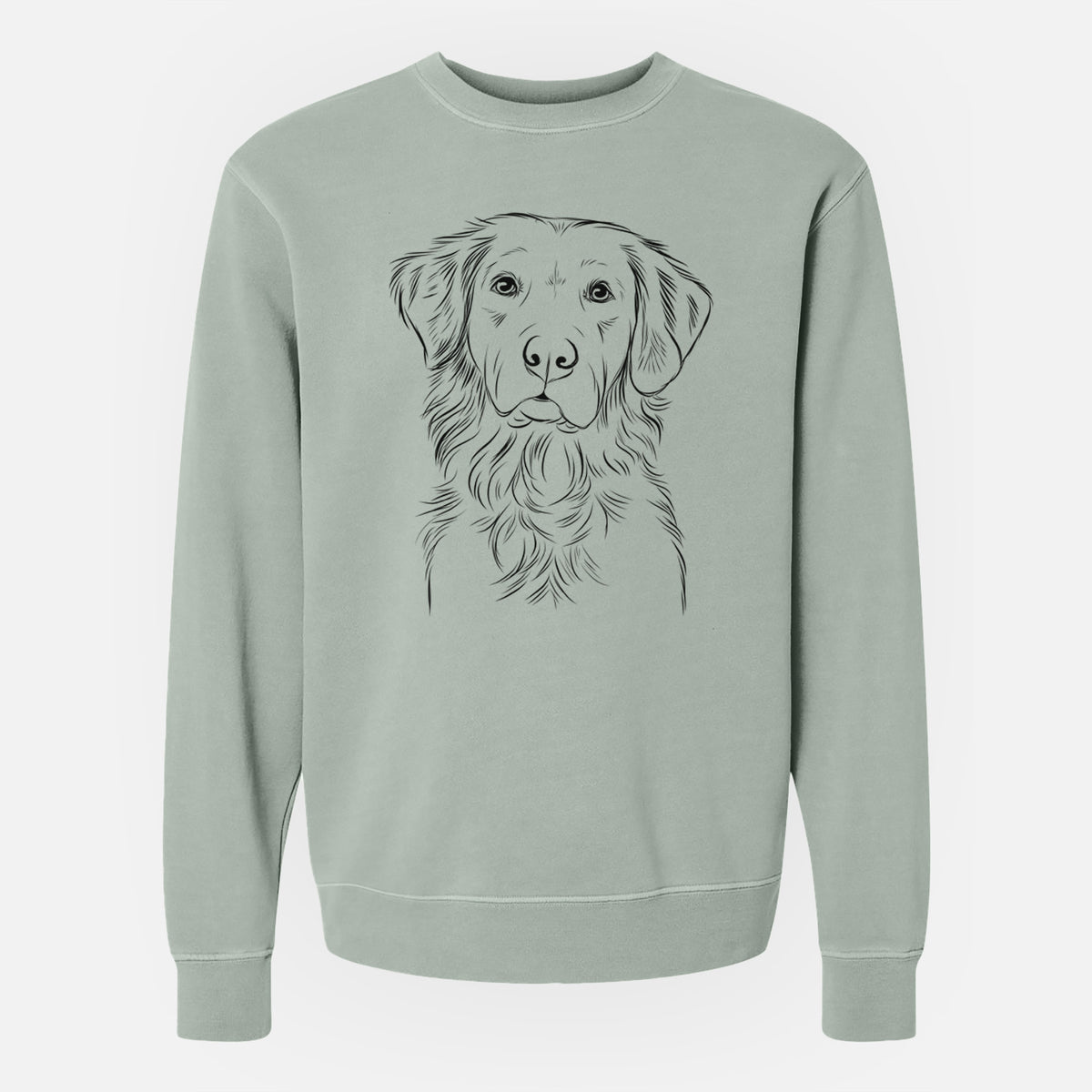Bare Linden the Golden Retriever - Unisex Pigment Dyed Crew Sweatshirt