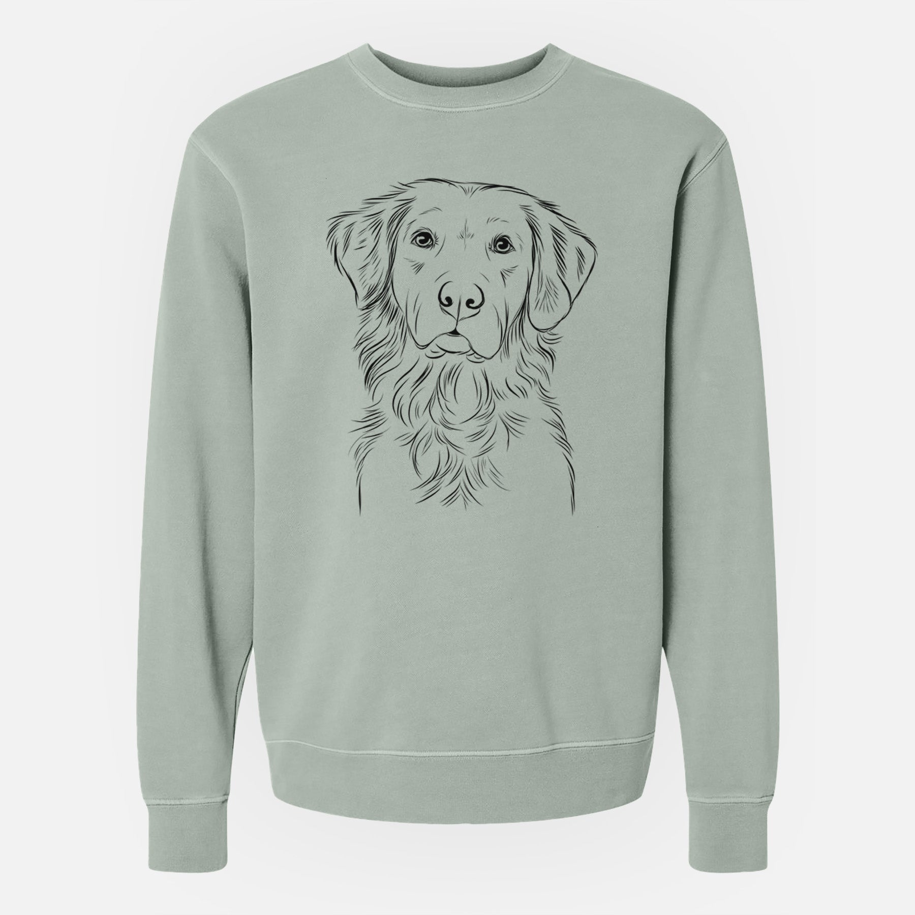 Bare Linden the Golden Retriever - Unisex Pigment Dyed Crew Sweatshirt
