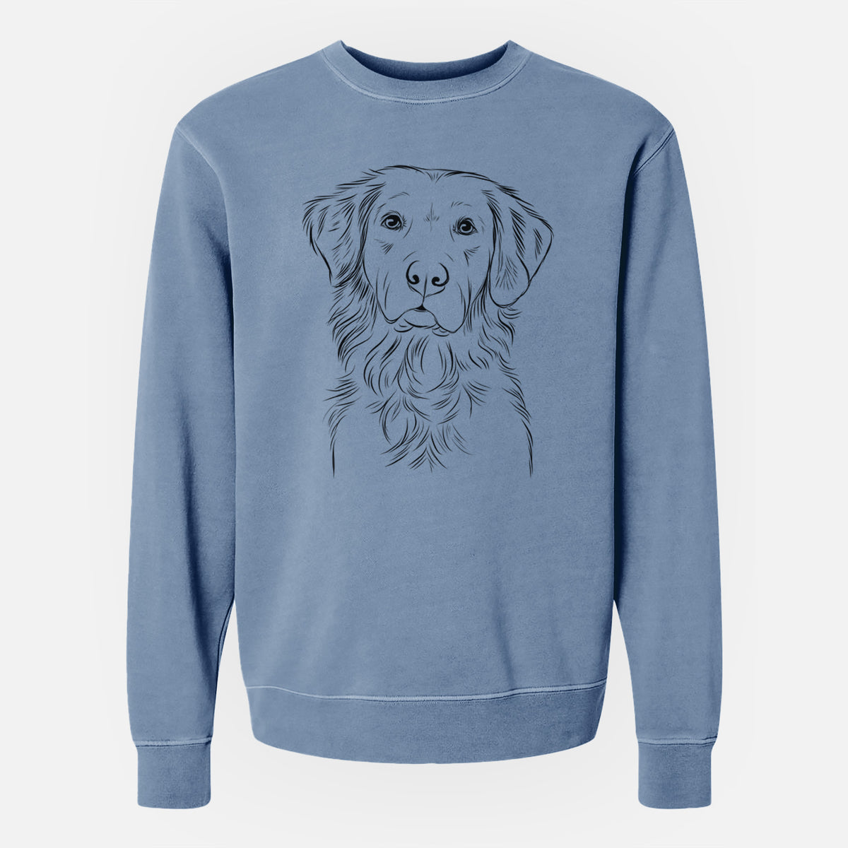 Bare Linden the Golden Retriever - Unisex Pigment Dyed Crew Sweatshirt