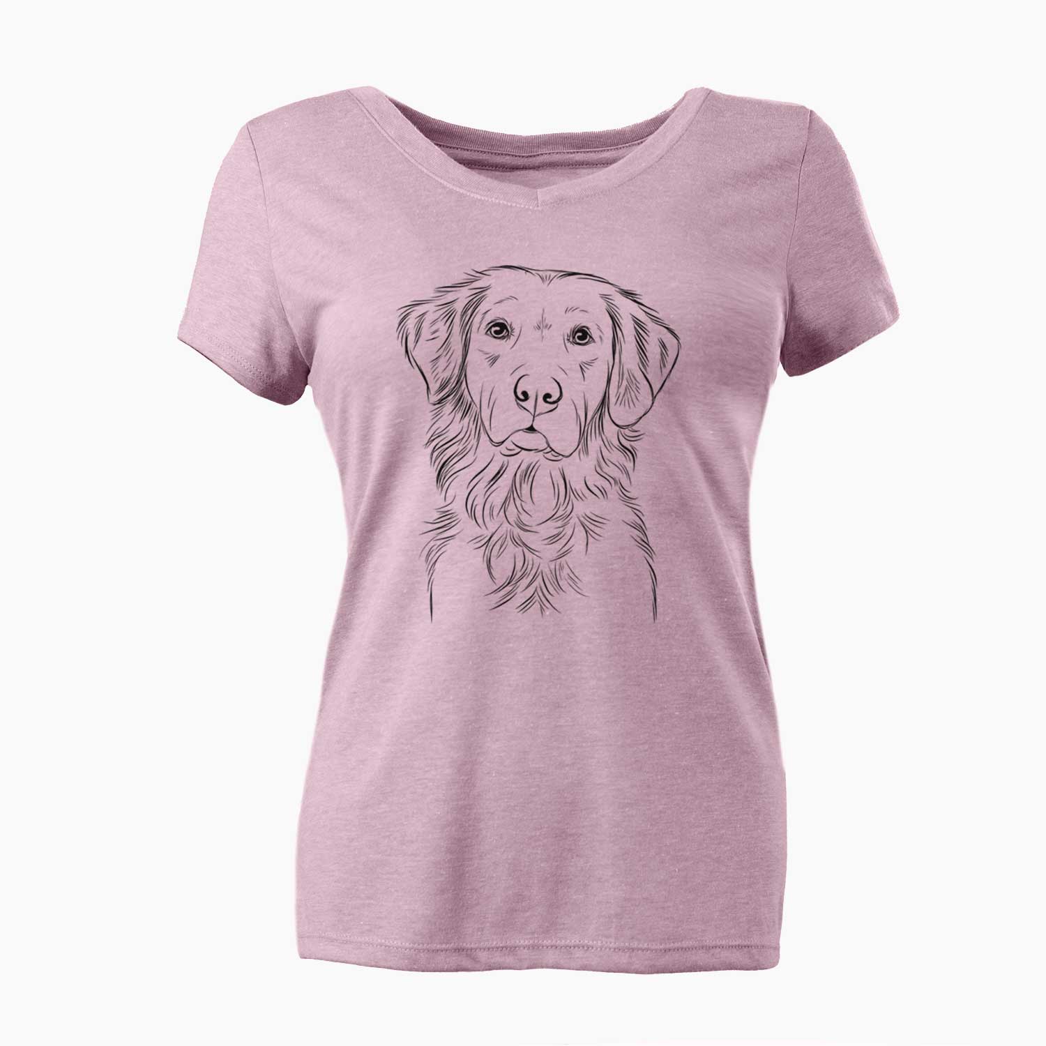 Bare Linden the Golden Retriever - Women's V-neck Shirt