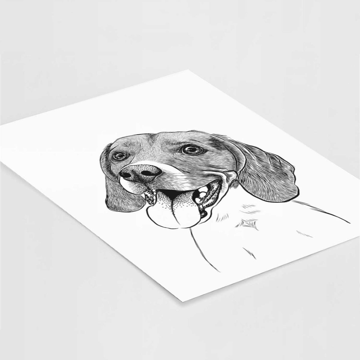 Little Bandit the Beagle Art Print