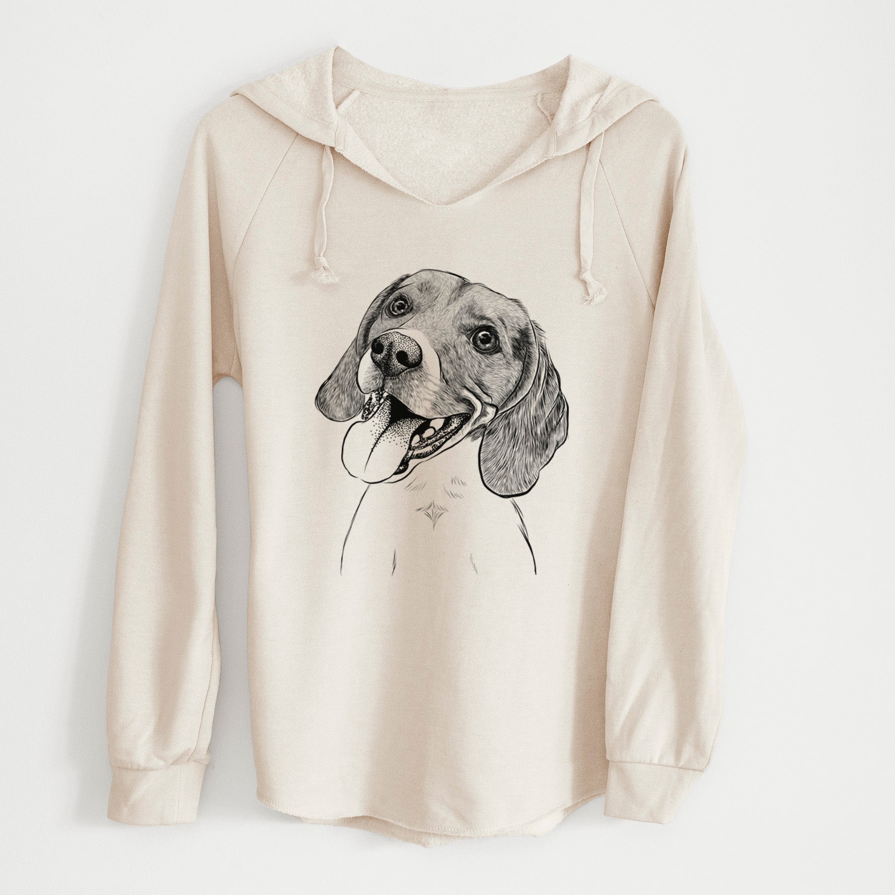 Bare Little Bandit the Beagle - Cali Wave Hooded Sweatshirt