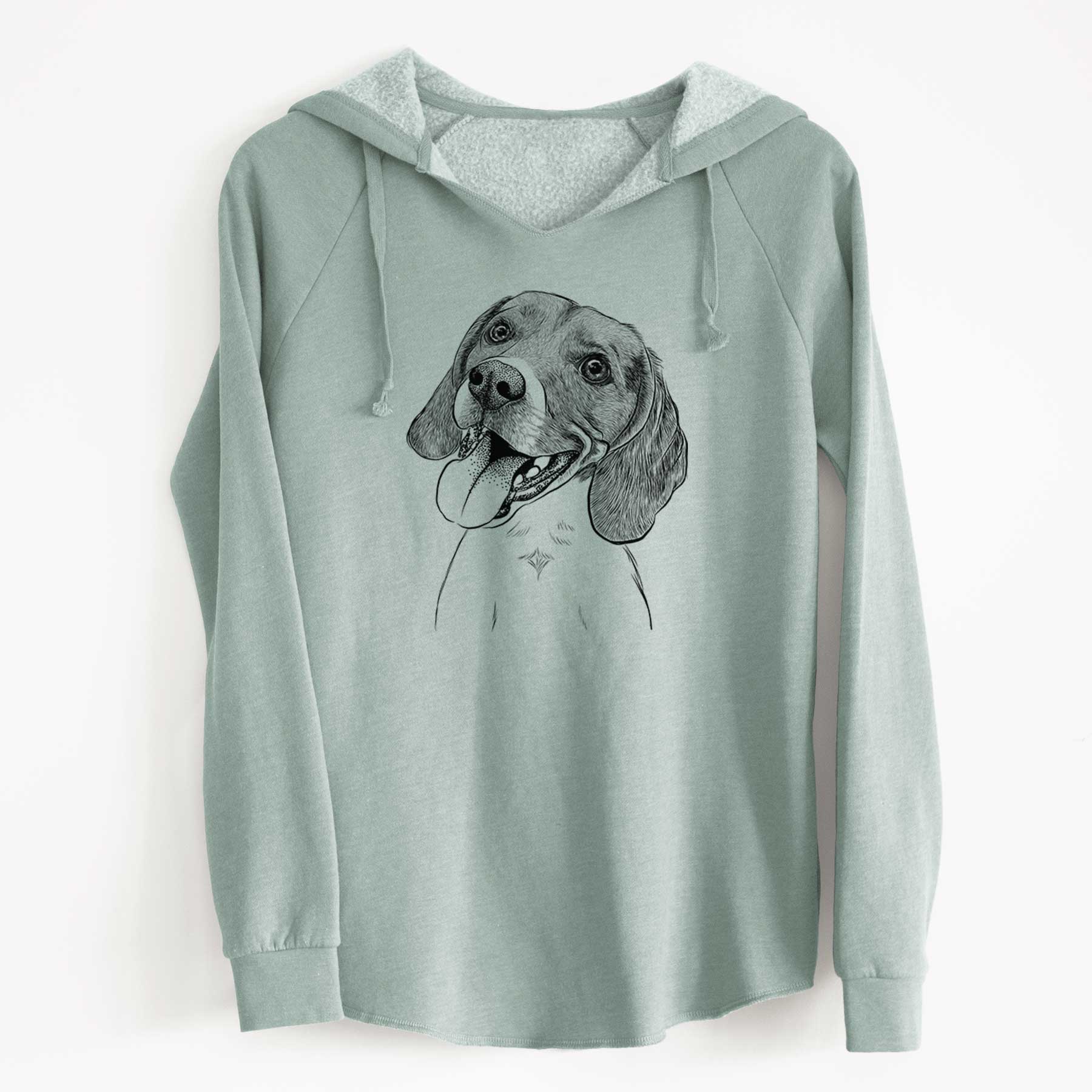 Bare Little Bandit the Beagle - Cali Wave Hooded Sweatshirt